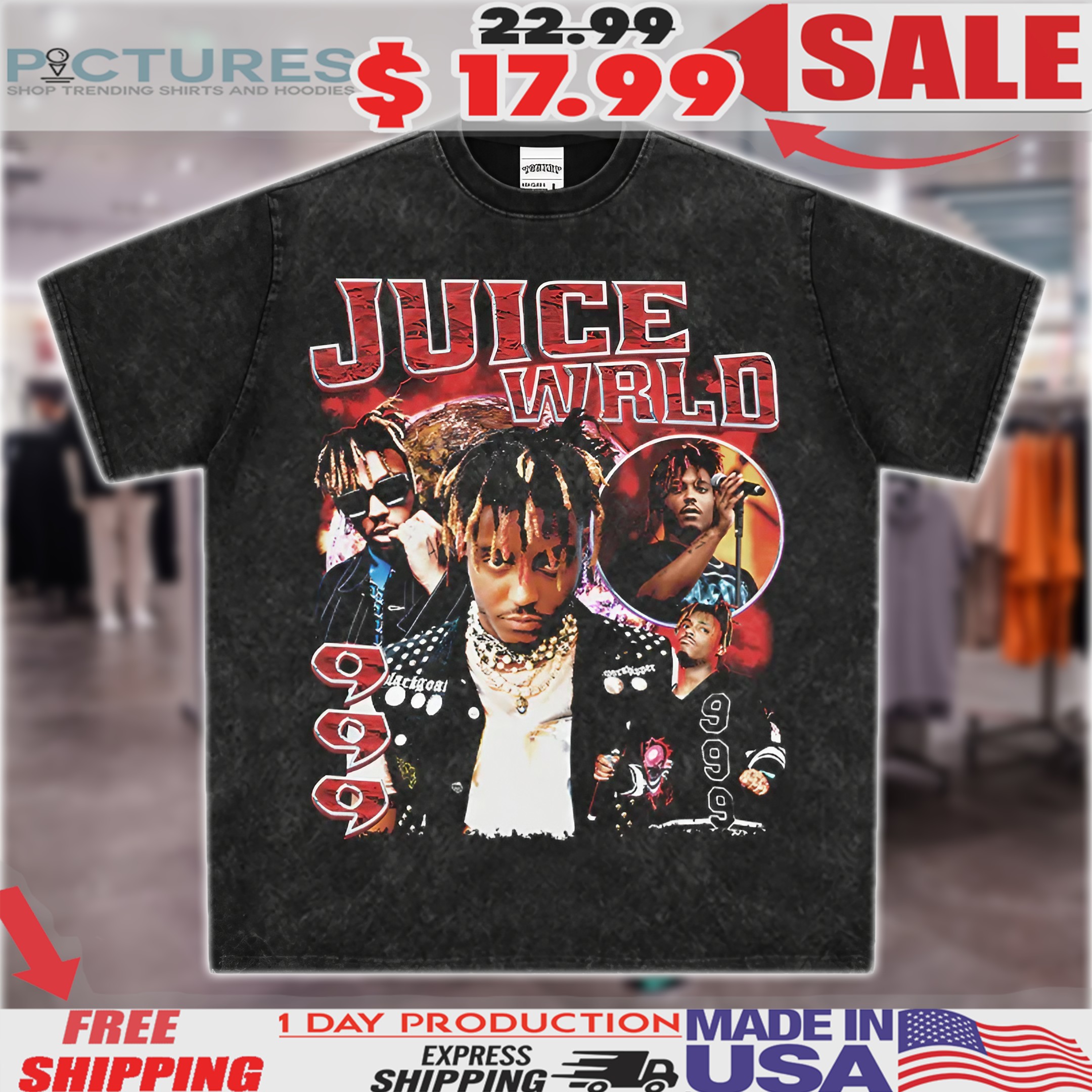Juice Wrld 999 Vintage Shirt 1 Juice Wrld 999 Vintage Shirt