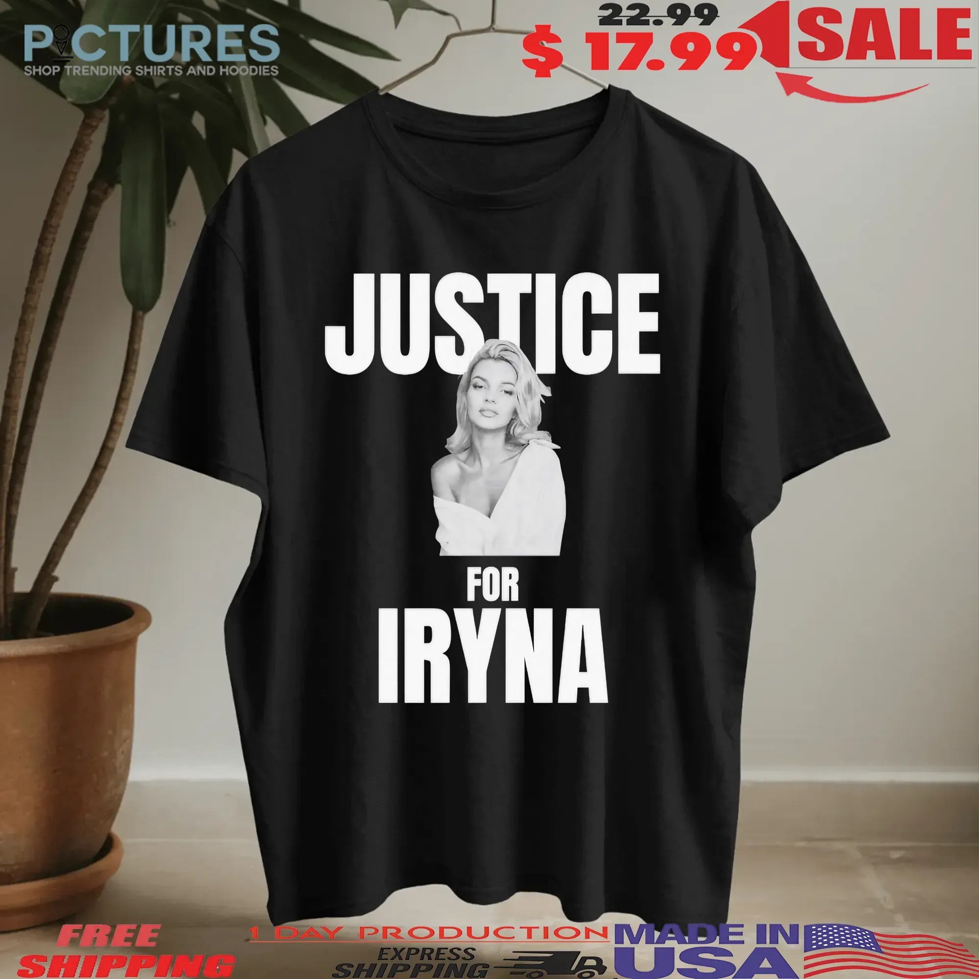 Justice for Iryna Zarutska Portrait T Shirt
