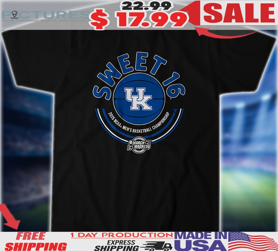 Kentucky Wildcats Basketball Sweet Sixteen 2025 NCAA Men's Basketball Championship Shirt