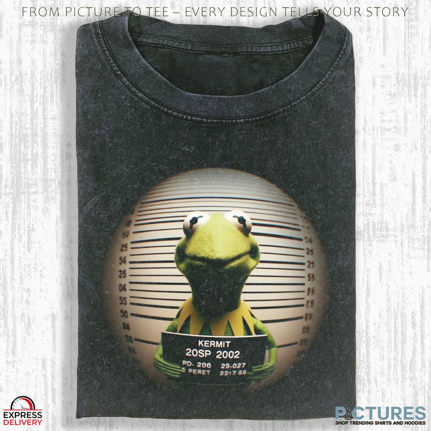 Kermit the Frog Muppet Mugshot T Shirt