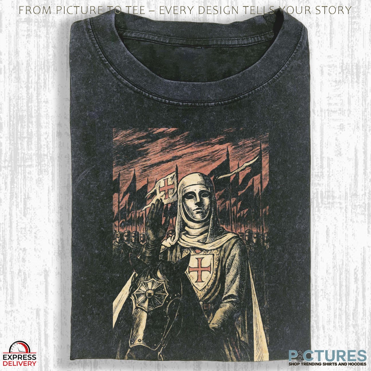 King Baldwin The Leper King Graphic Photo T Shirt