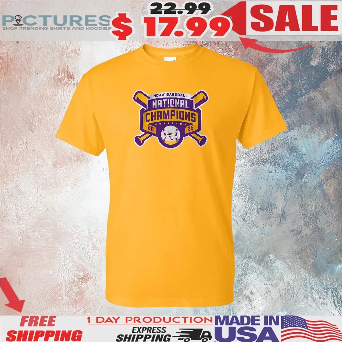 LSU Tigers Baseball 2025 National Champions Logo T Shirt