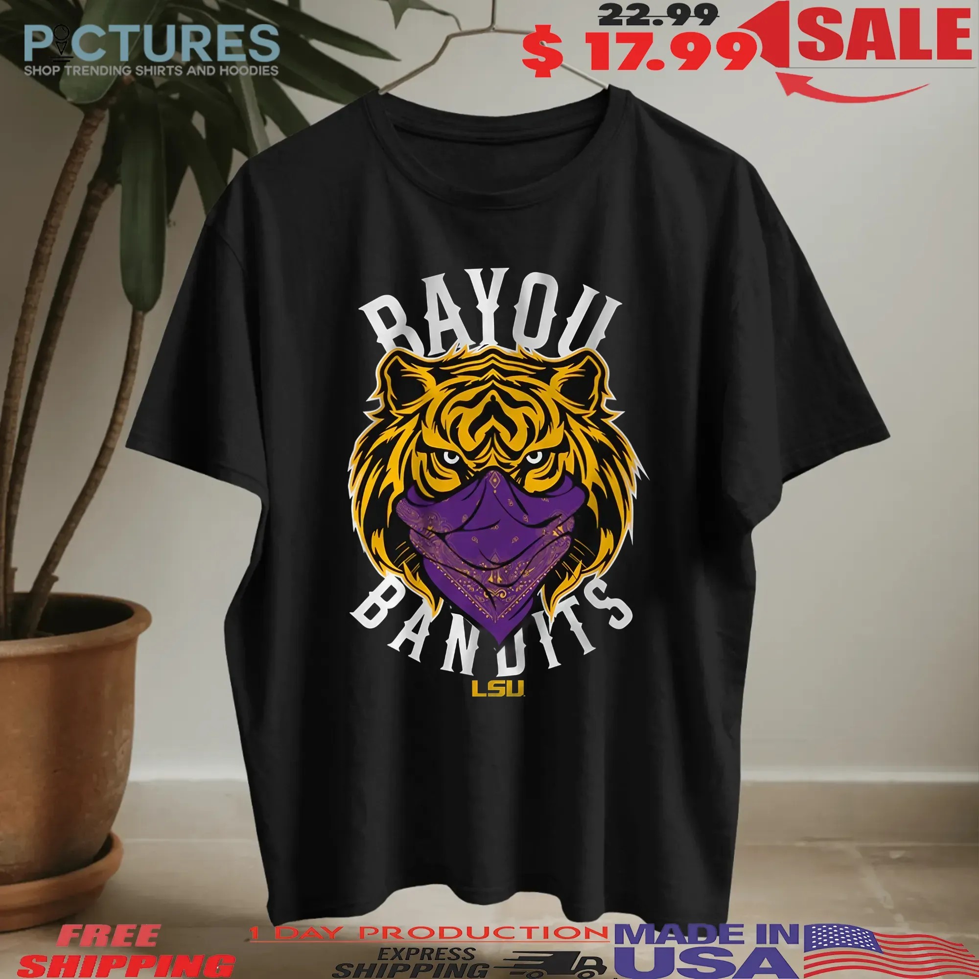LSU Tigers Football Bayou Bandits T Shirt