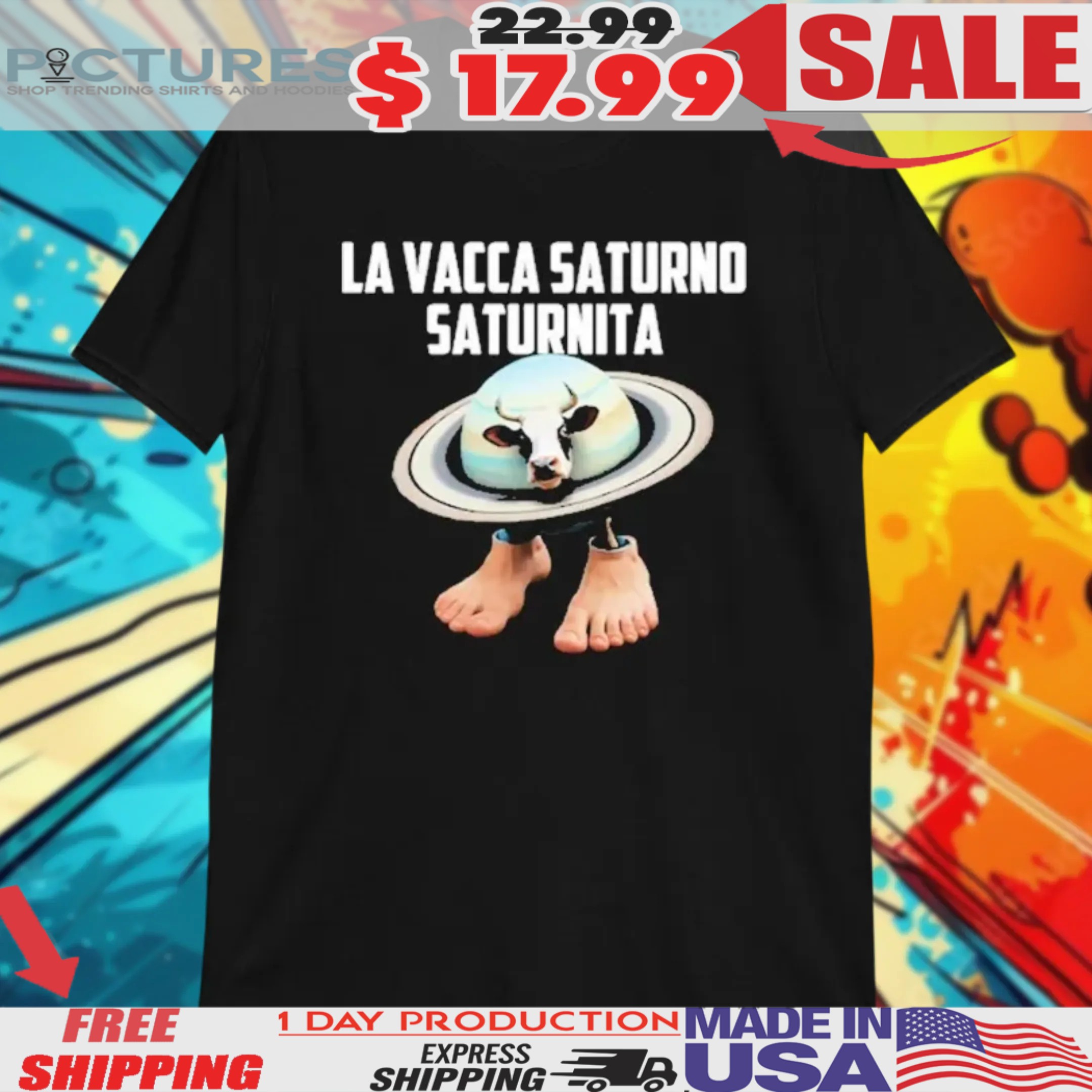 La Vacca Saturno Saturnita Cow Shirt