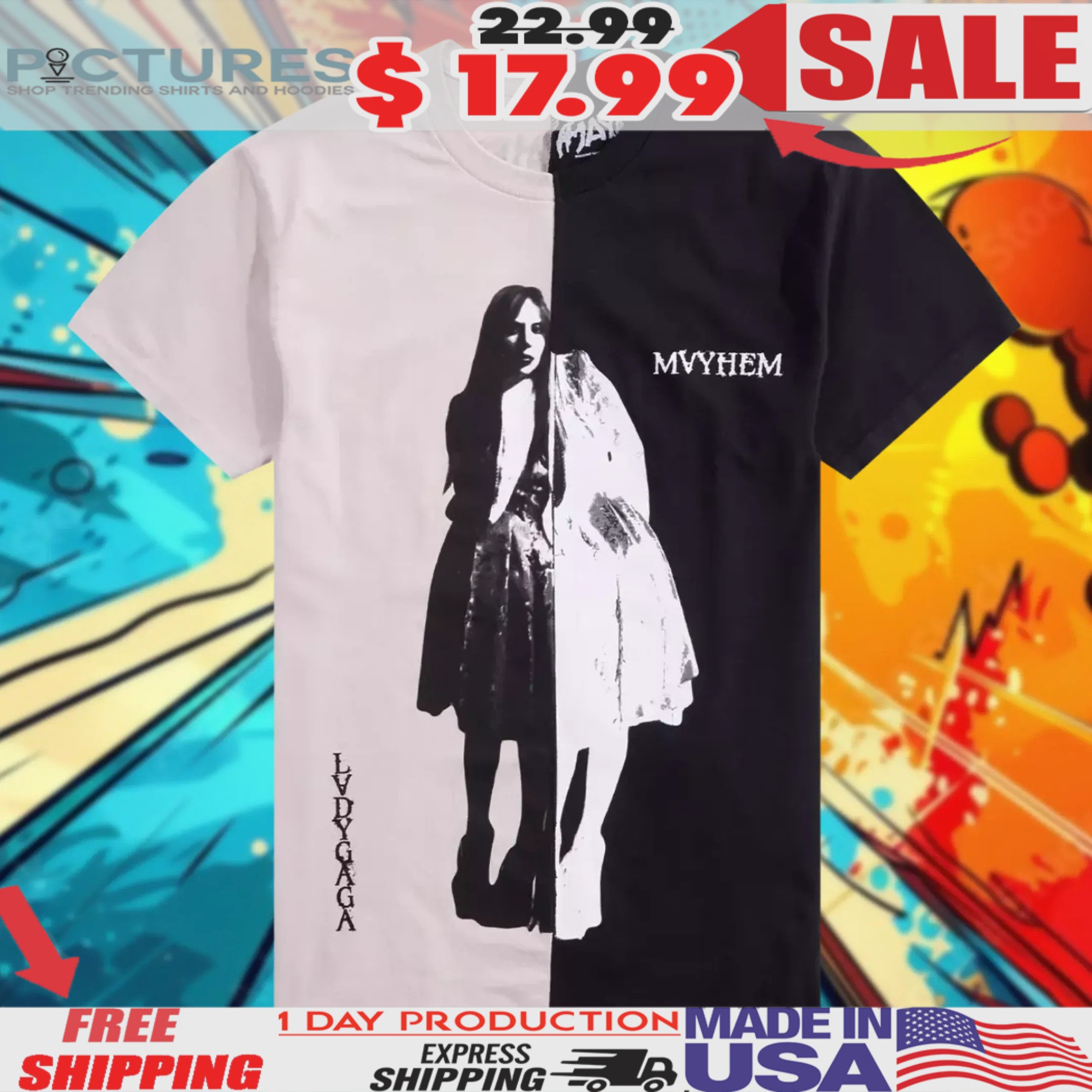 Lady Gaga Double Portrait Mayhem Shirt