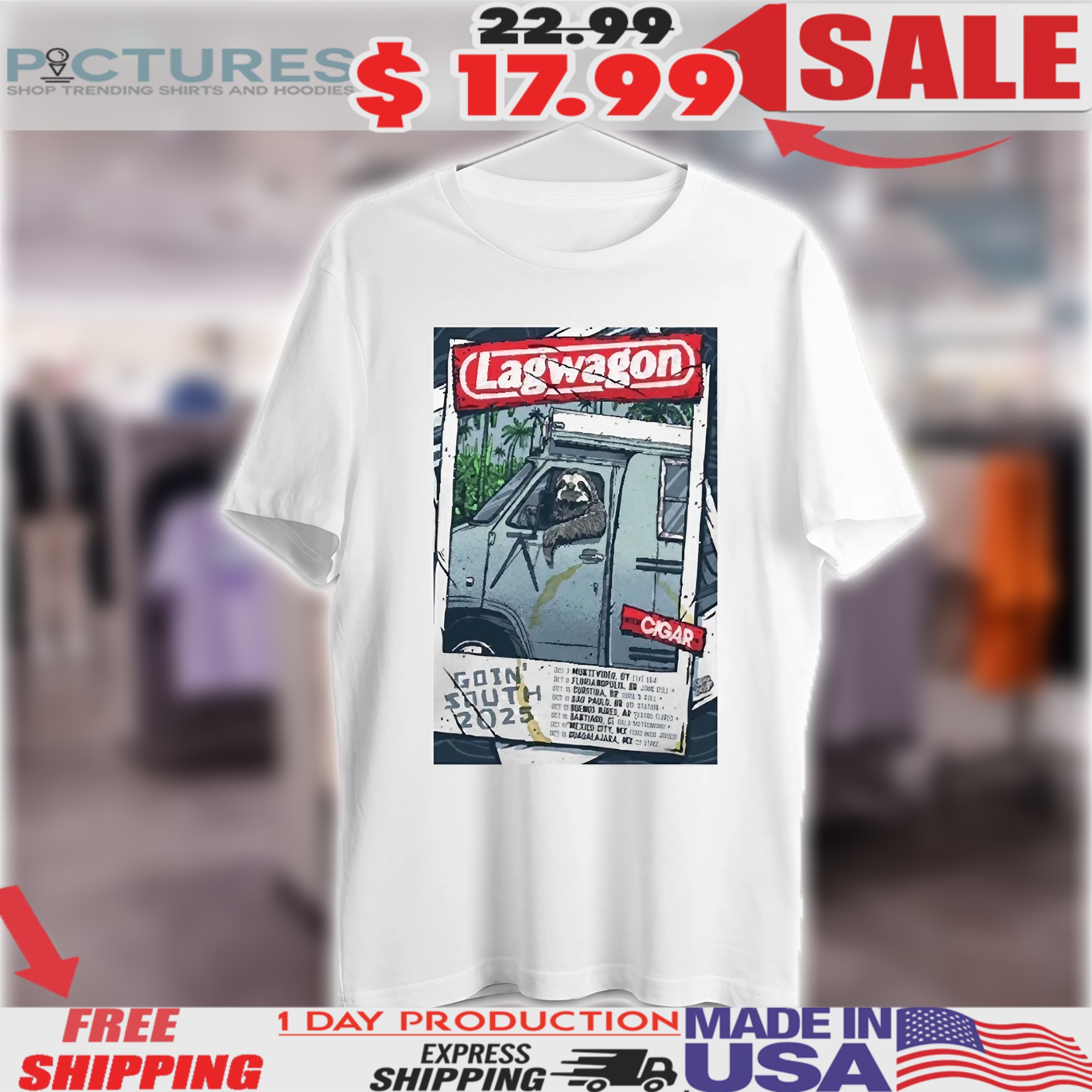 Lagwagon Latin America Goin’ South 2025 Event Shirt 1 Lagwagon Latin America Goin’ South 2025 Event Shirt