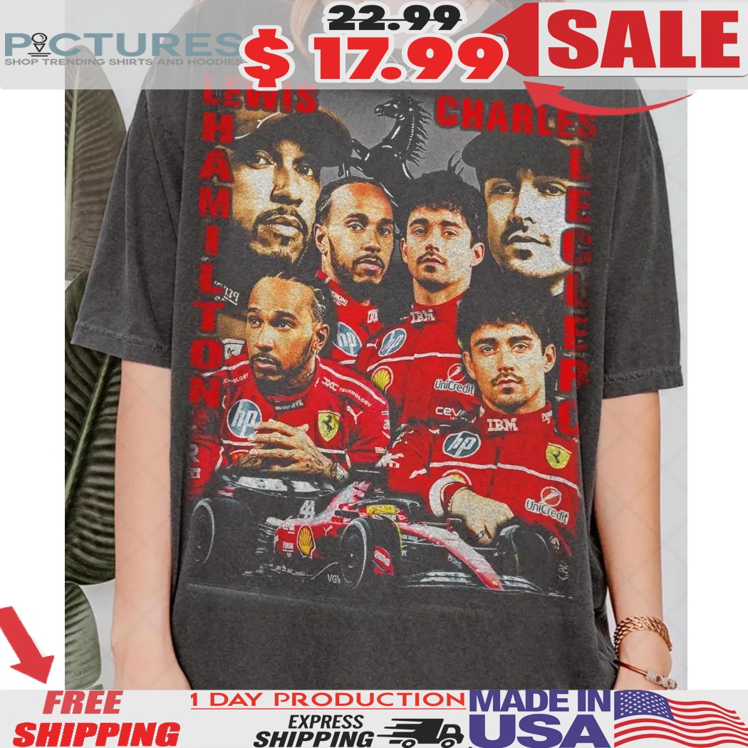 Lewis Hamilton Charles Leclerc Scuderia Bootleg Fan Vintage Bootleg Style Shirt