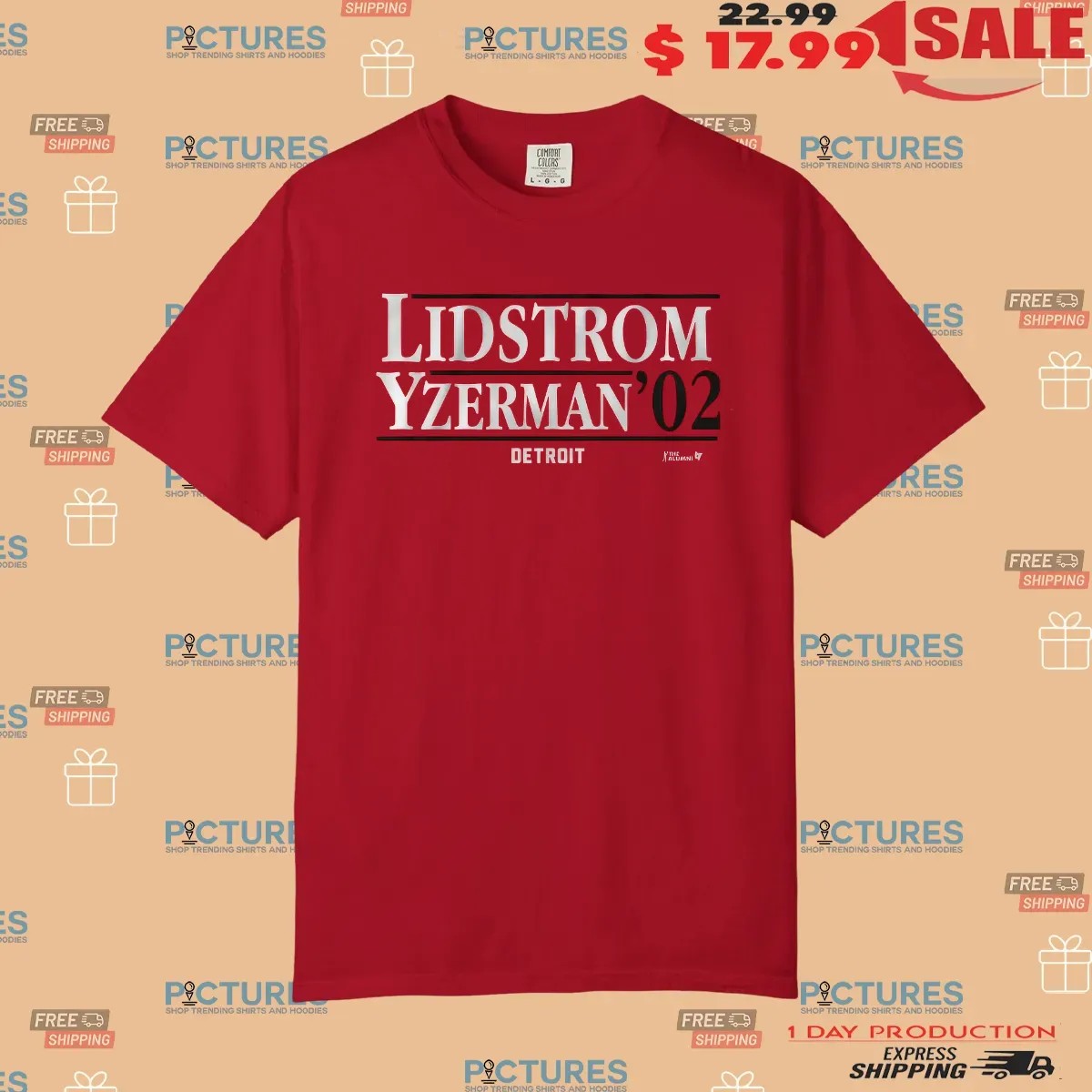 Lidstrom Yzerman '02 Detroit Red Wings The Alumni T Shirt