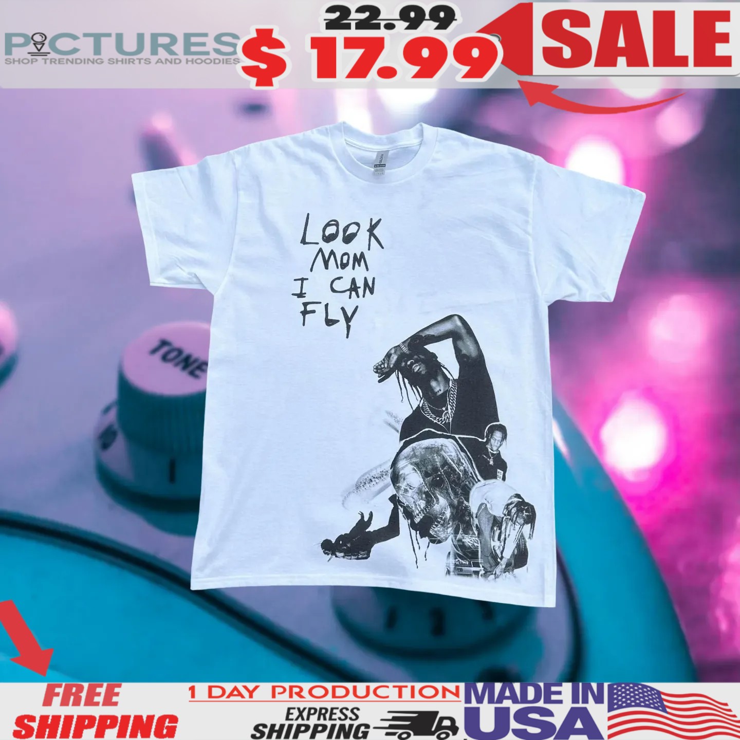 Look Mom I Can Fly Travis Scott Graphic Shirt