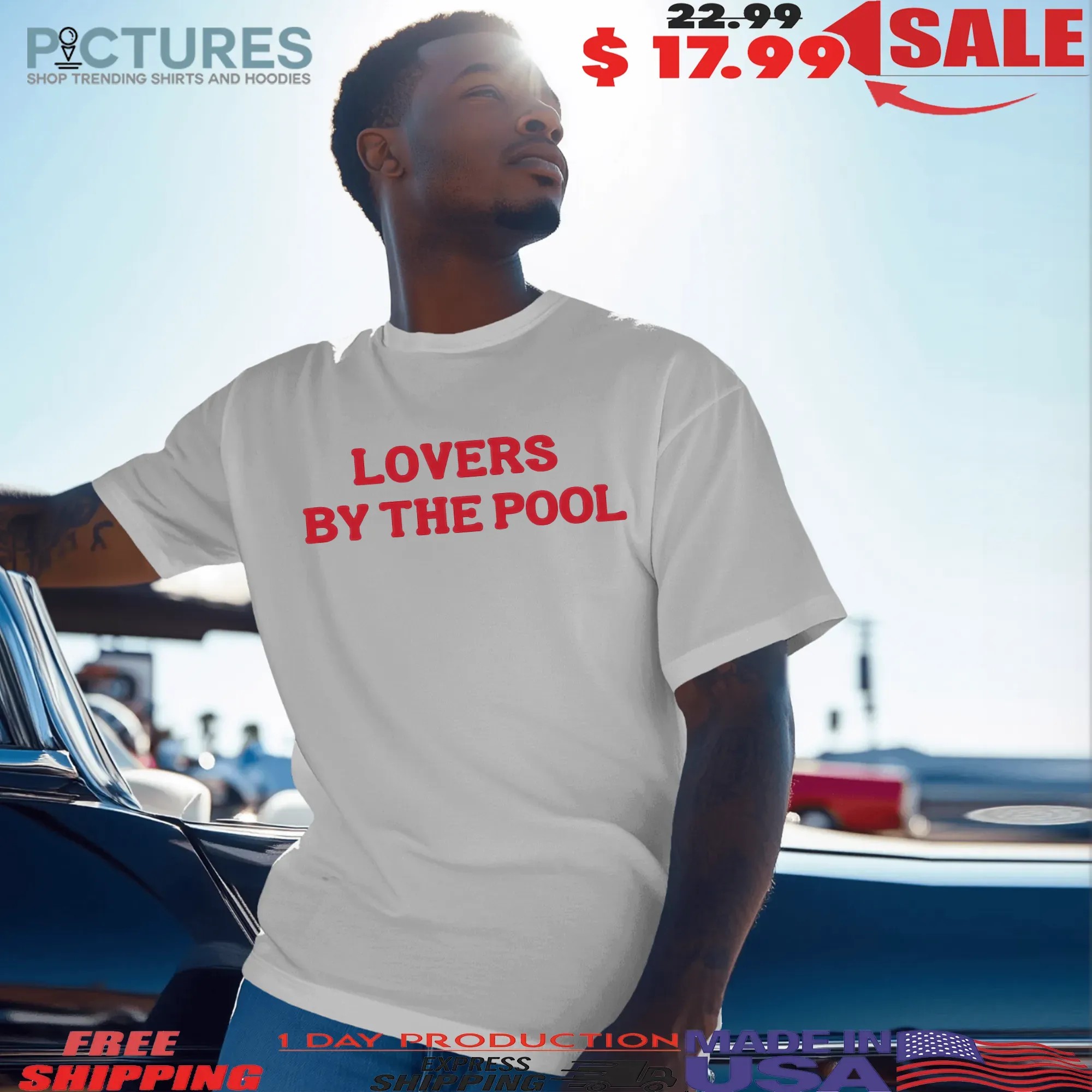 Lovers By The Pool 60s T Shirt