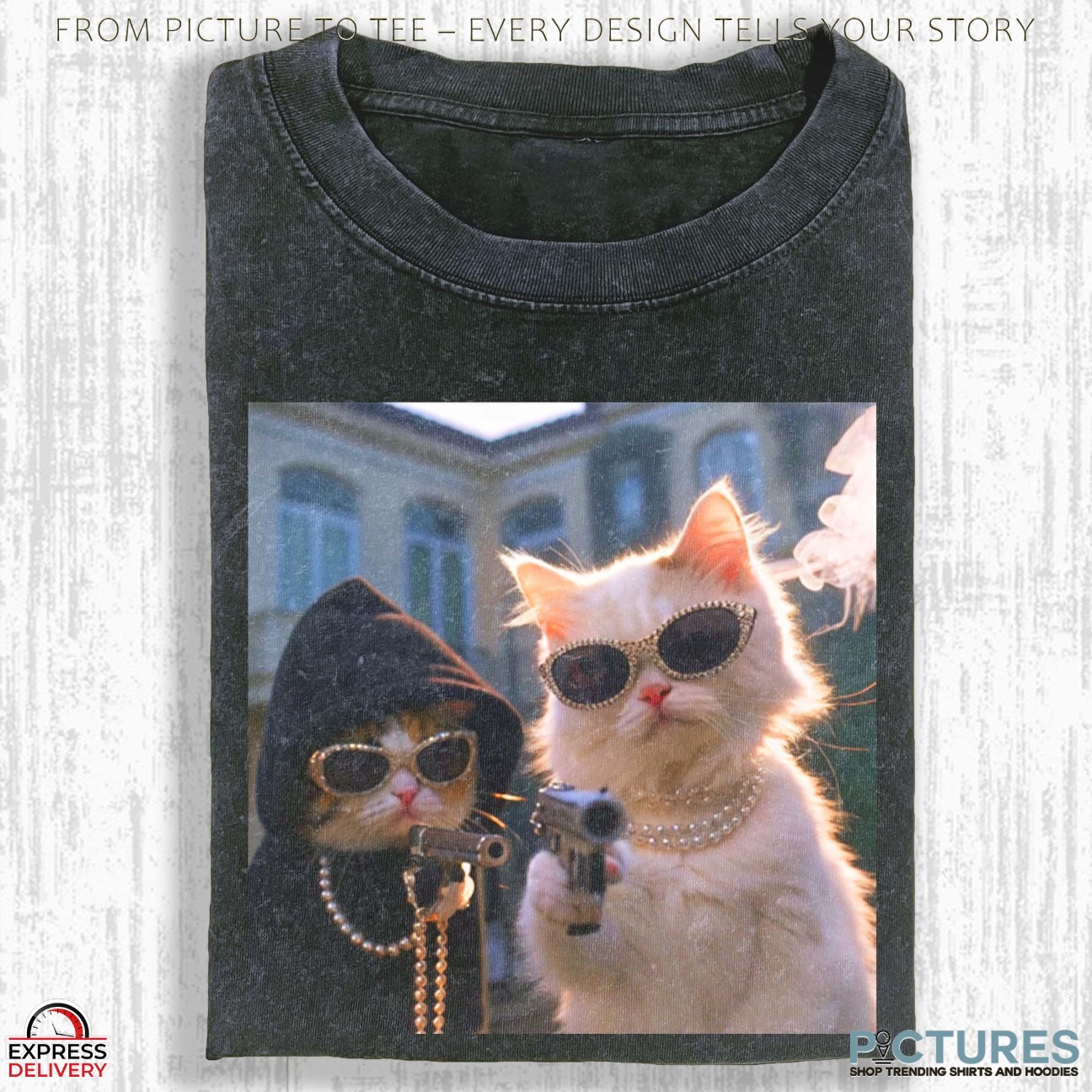 Mafia Cats With Guns T Shirt