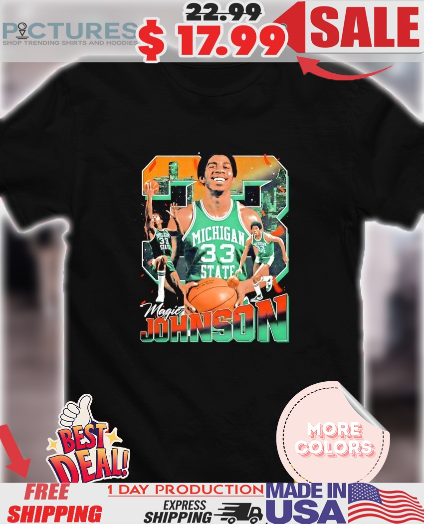 Magic Johnson Michigan State Spartans Basketball 33 vintage shirt