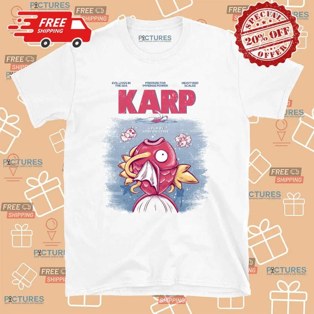 Magikarp Pokémon Karp A Film By Nerd Universe Style Jaws T Shirt