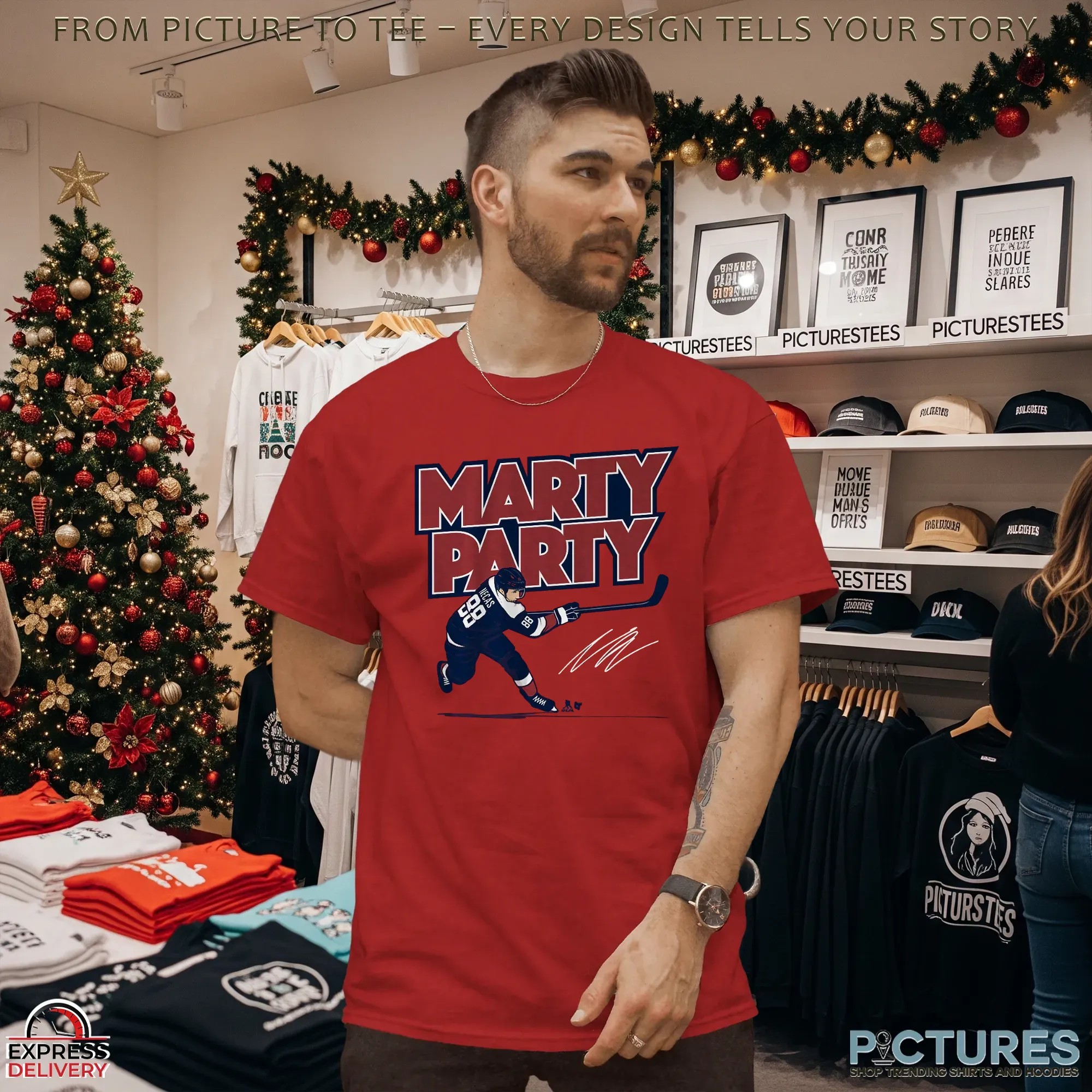 Martin Necas Marty Party Signature T Shirt