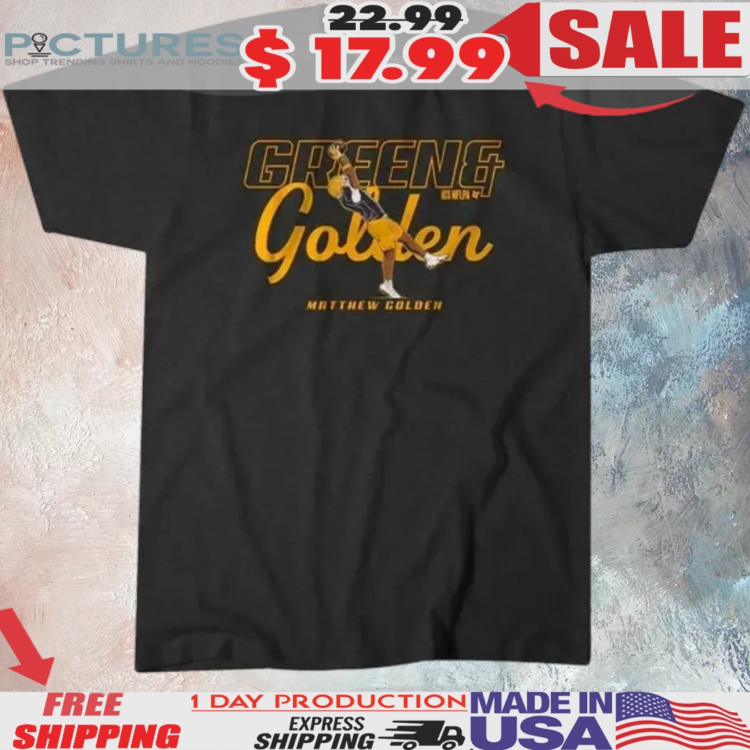 Matthew Golden Green Bay Packers Green and Golden Shirt
