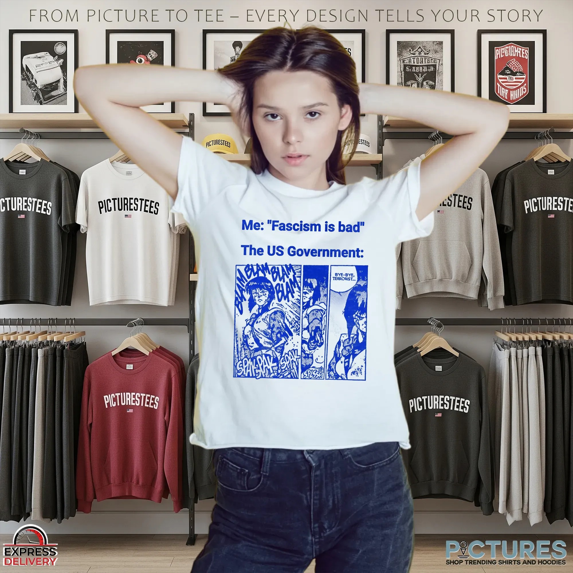 Me Fascism Is Bad The Us Government T Shirt