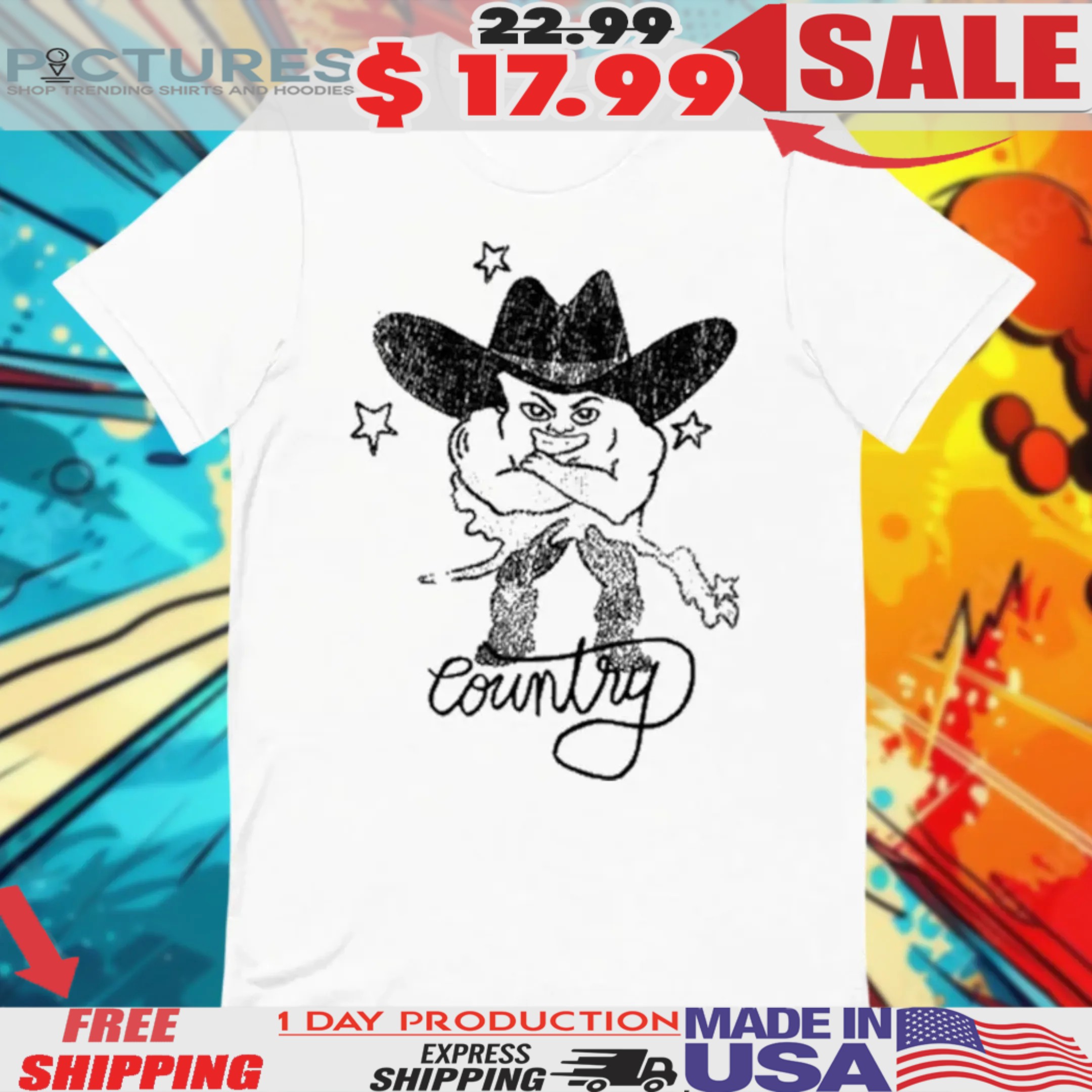 Medium Build Weird Guy Country Shirt