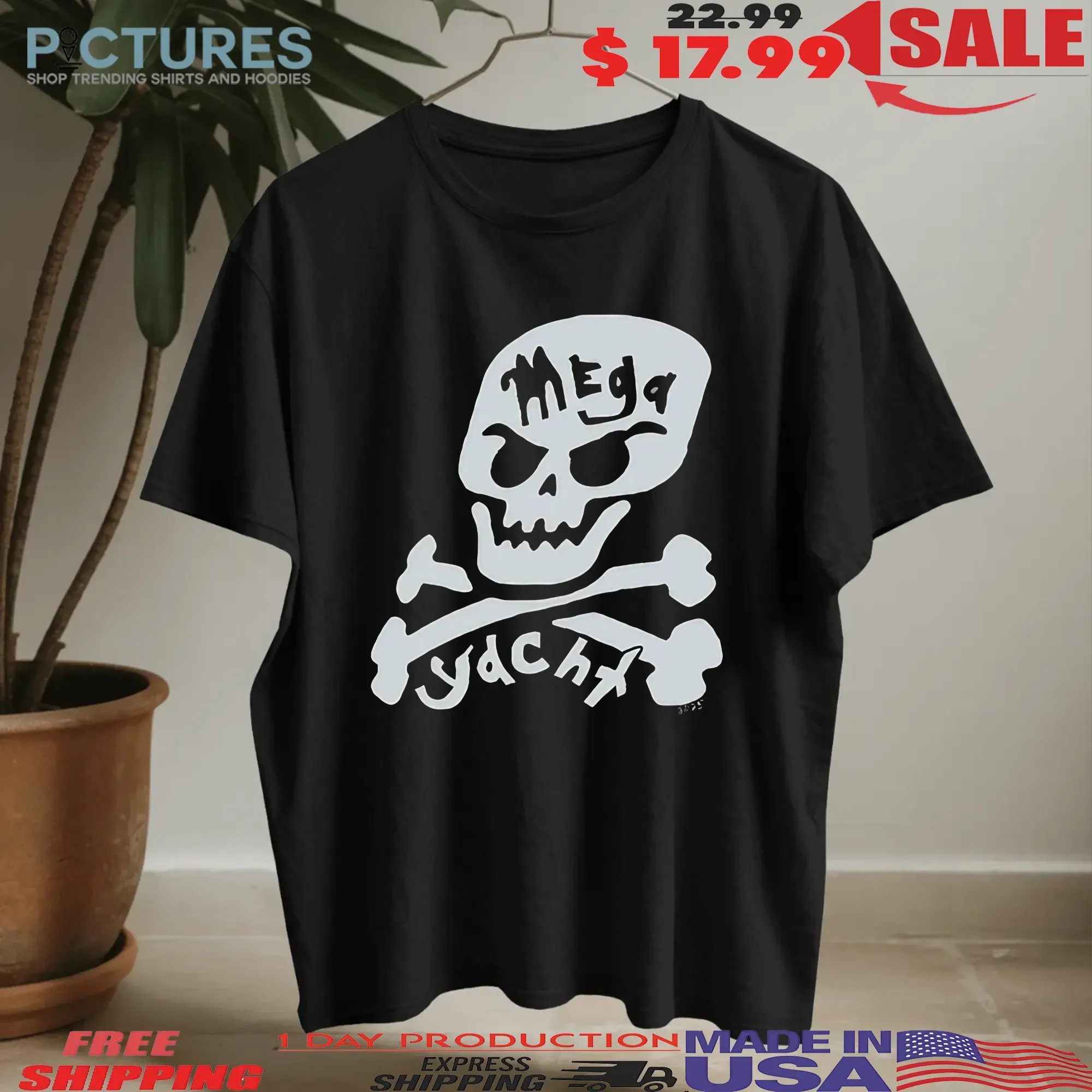 Mega Yacht Skull T Shirt