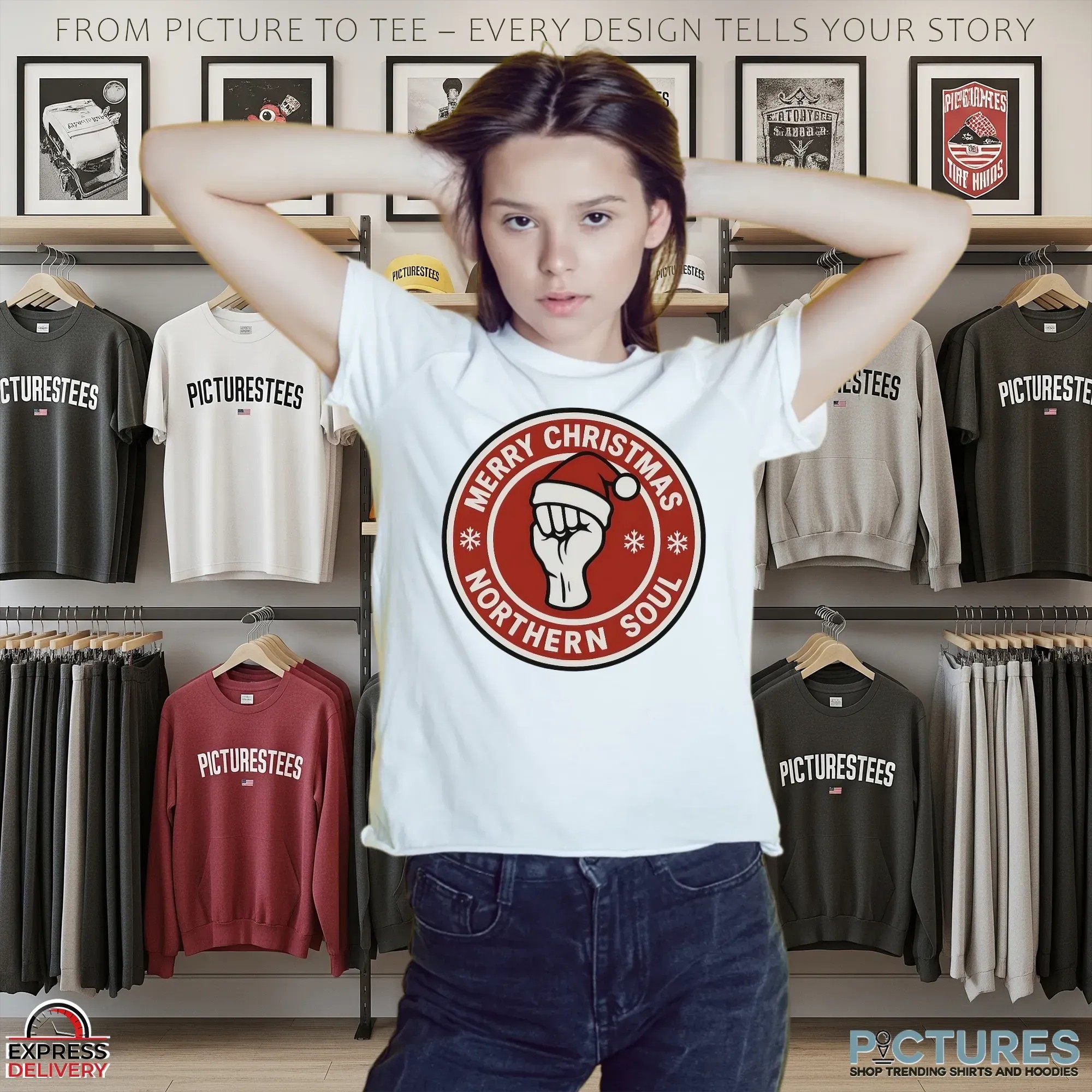 Merry Christmas Northern Soul Logo Holiday T Shirt