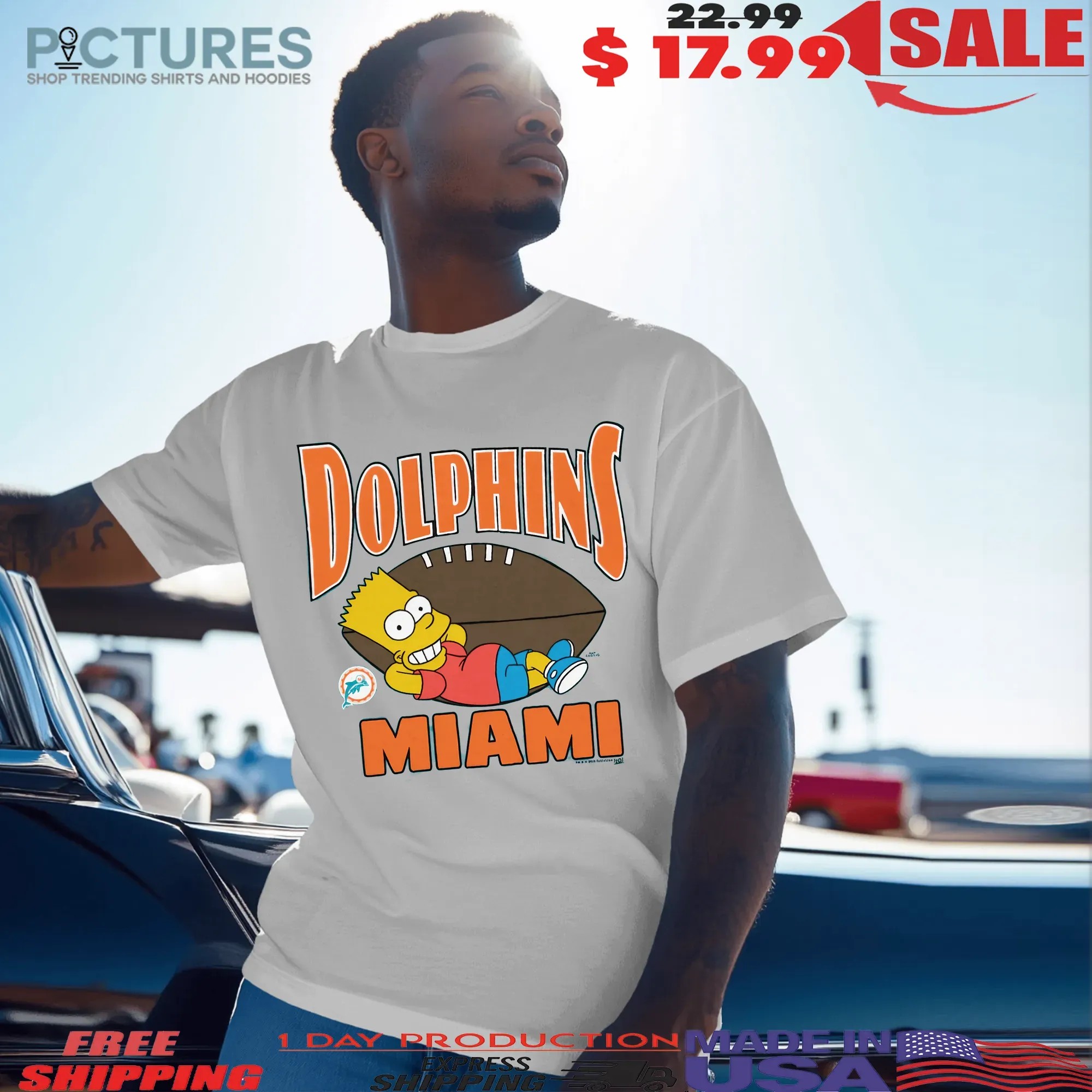 Miami Dolphins The Simpsons Parody T Shirt