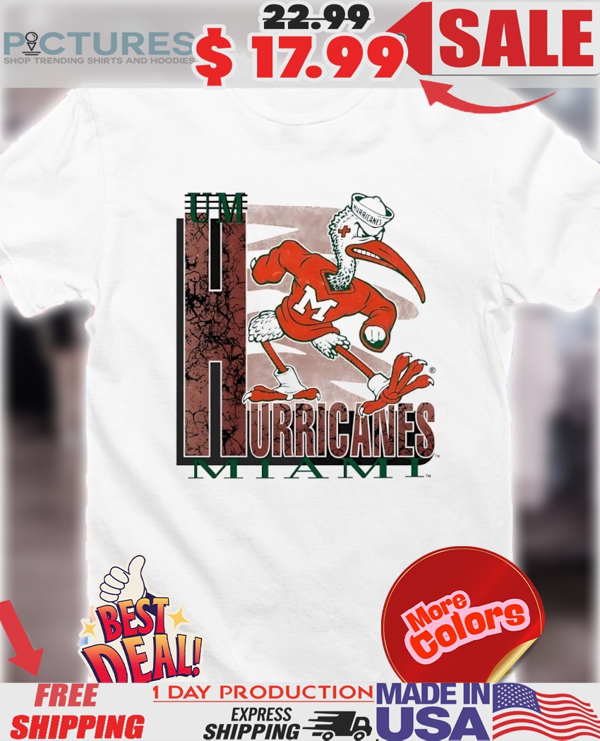 Miami Hurricanes Football Um Mascot Art Vintage Shirt