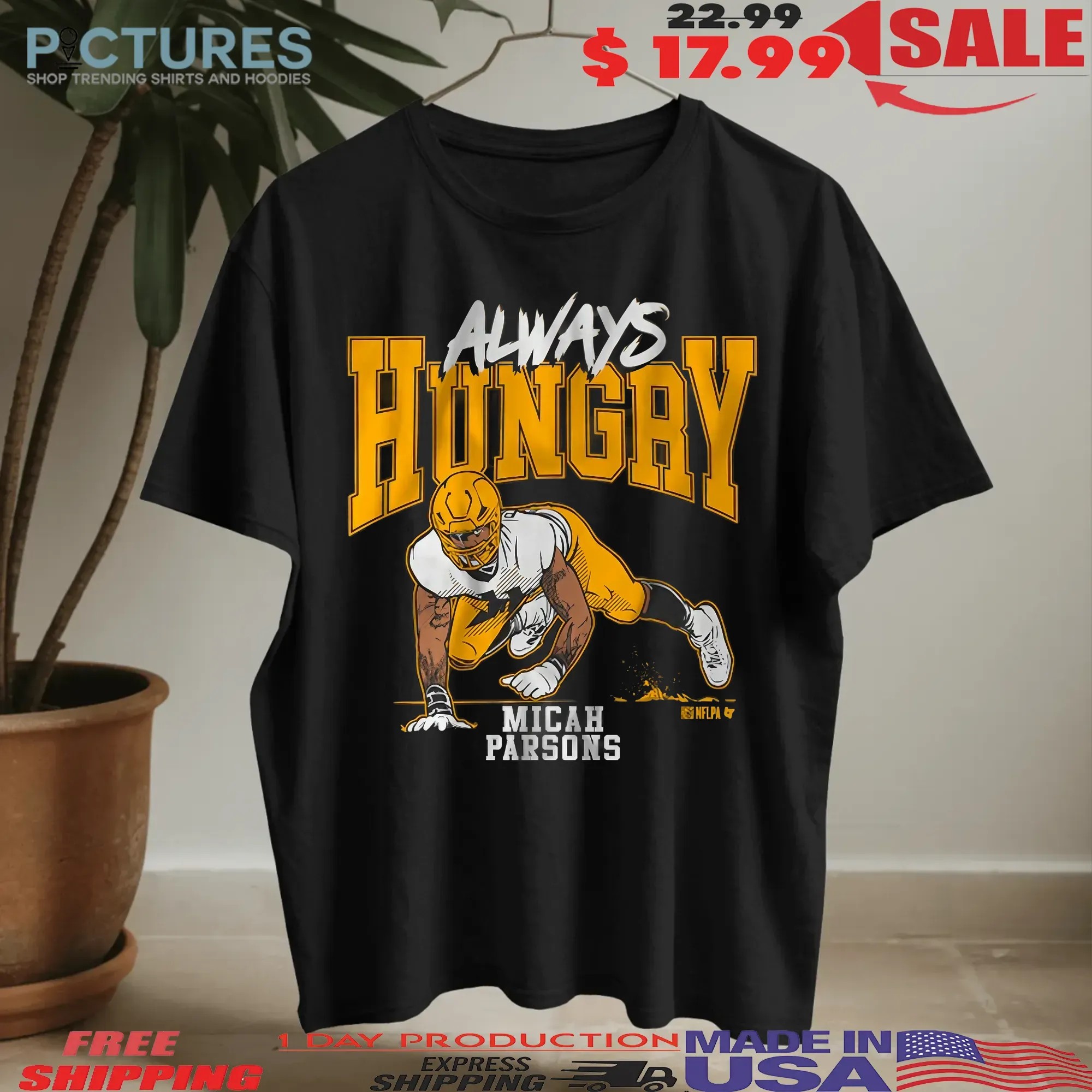 Micah Parsons Always Hungry Green Bay Graphic T Shirt