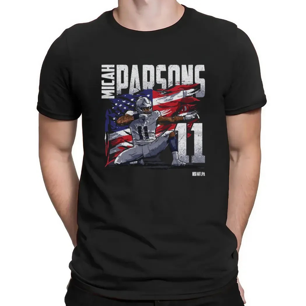 Micah Parsons Dallas American Flag T Shirt