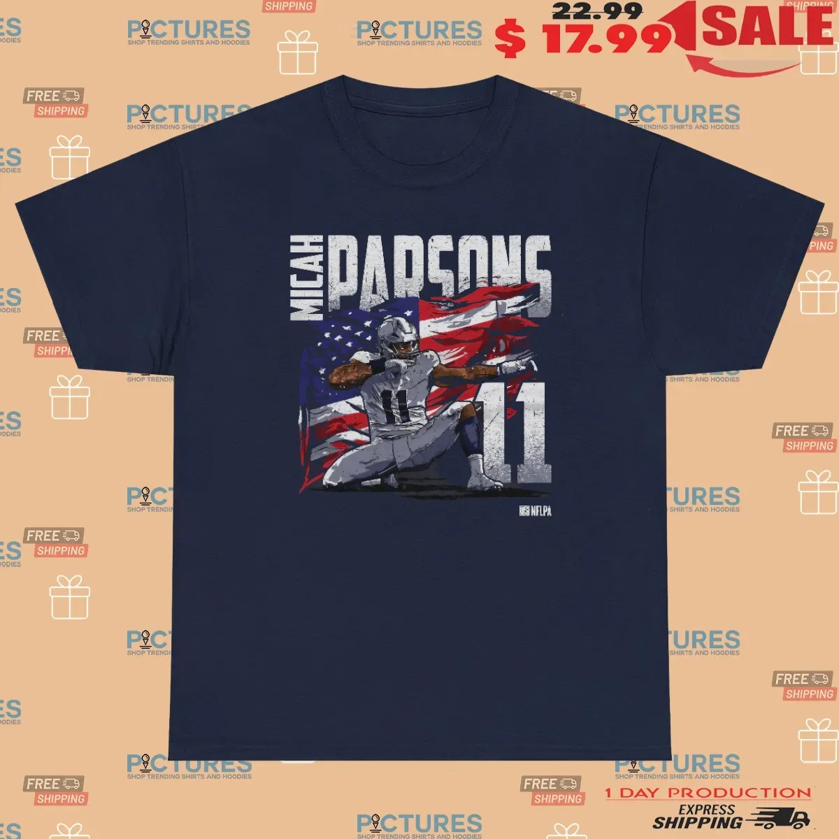 Micah Parsons Dallas American Flag T Shirt