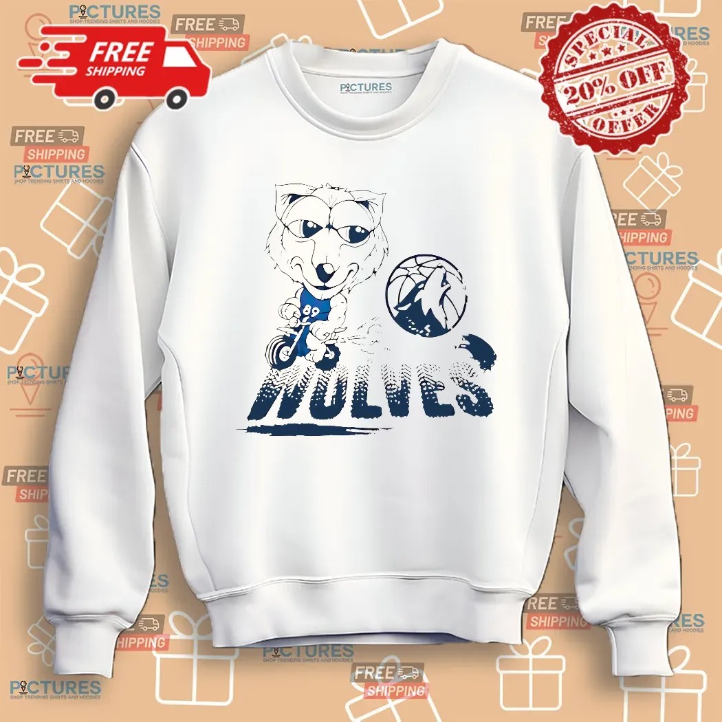 Minnesota Timberwolves Mascot Riding Motorbike T Shirt