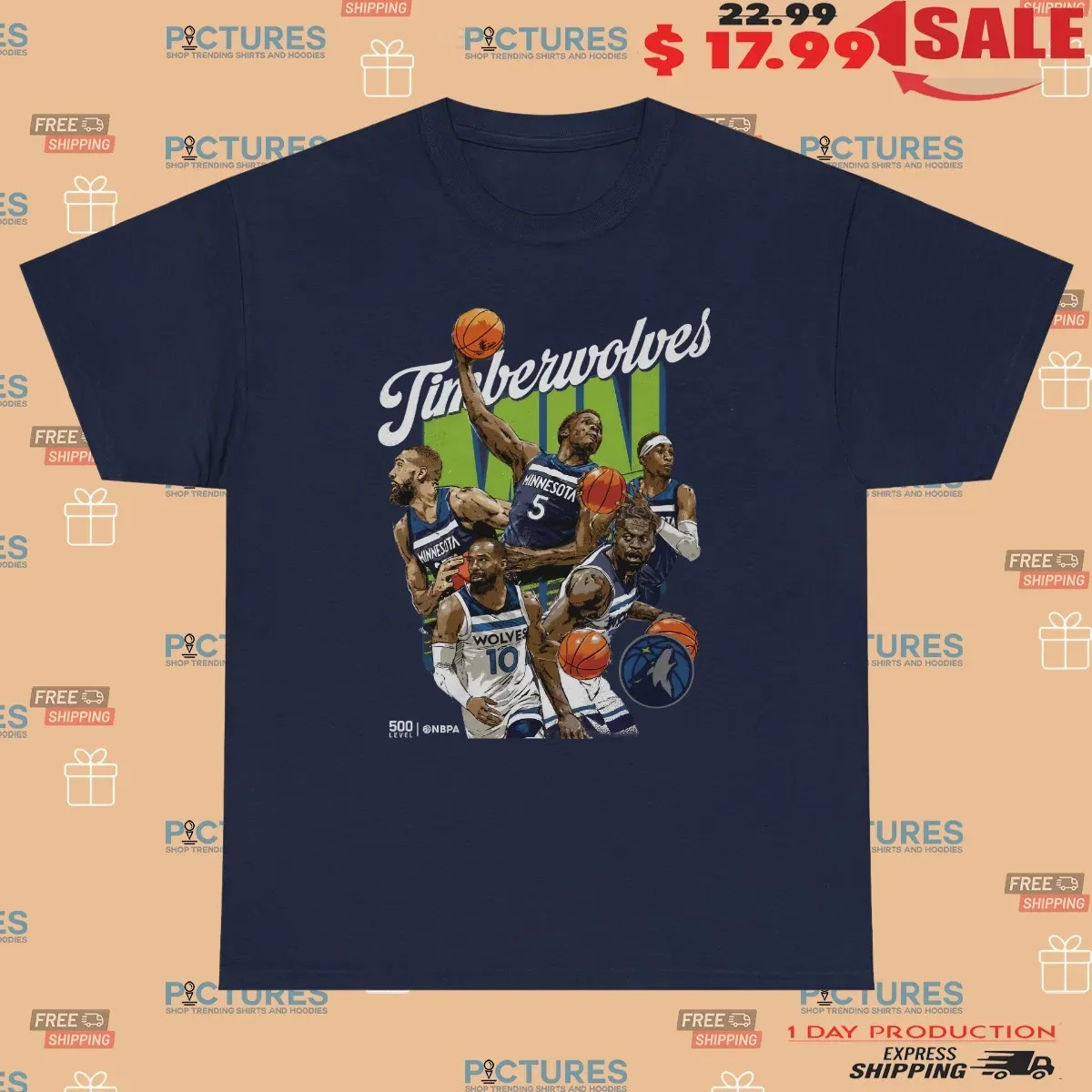 Minnesota Timberwolves Starting 5 Players T Shirt 2 Minnesota Timberwolves Starting 5 Players T Shirt