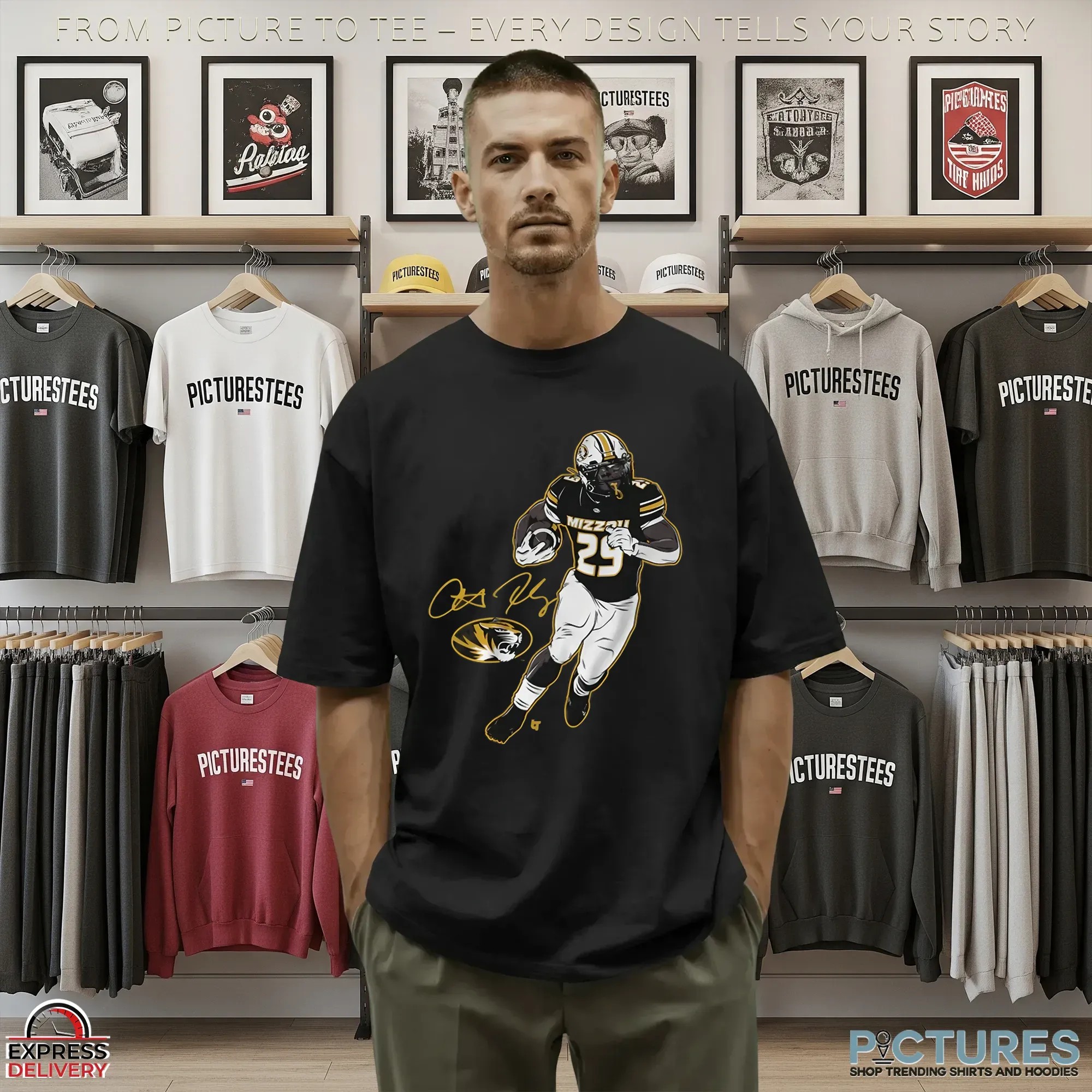 Missouri Football Ahmad Hardy Superstar Pose Signature T Shirt