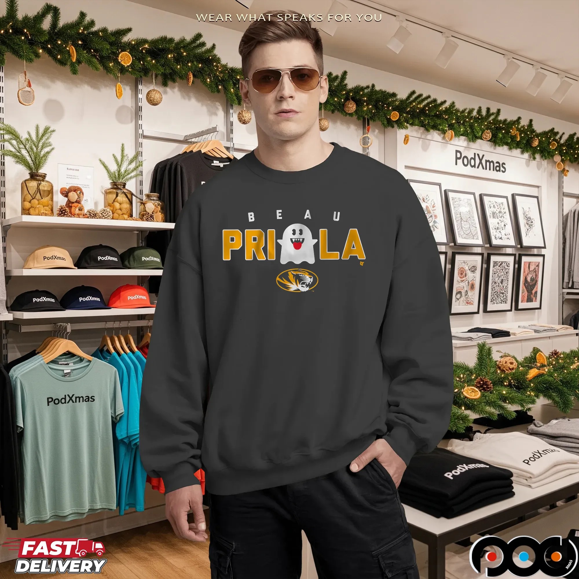 Missouri Tigers Football Beau Pribula Boo Halloween Spooky Season T Shirt