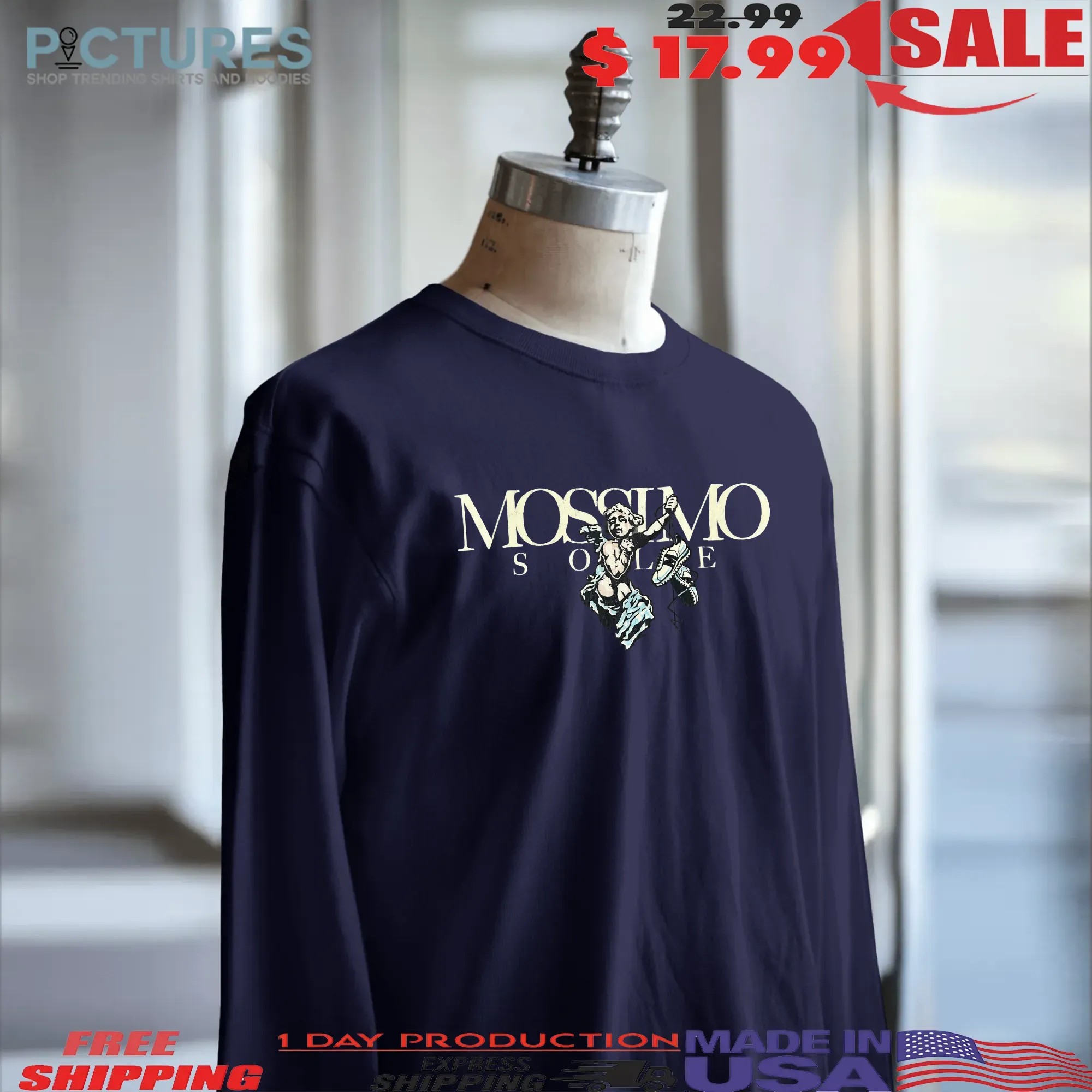 Mossimo Angel Cherub Holding Sneakers Retro 90s T Shirt