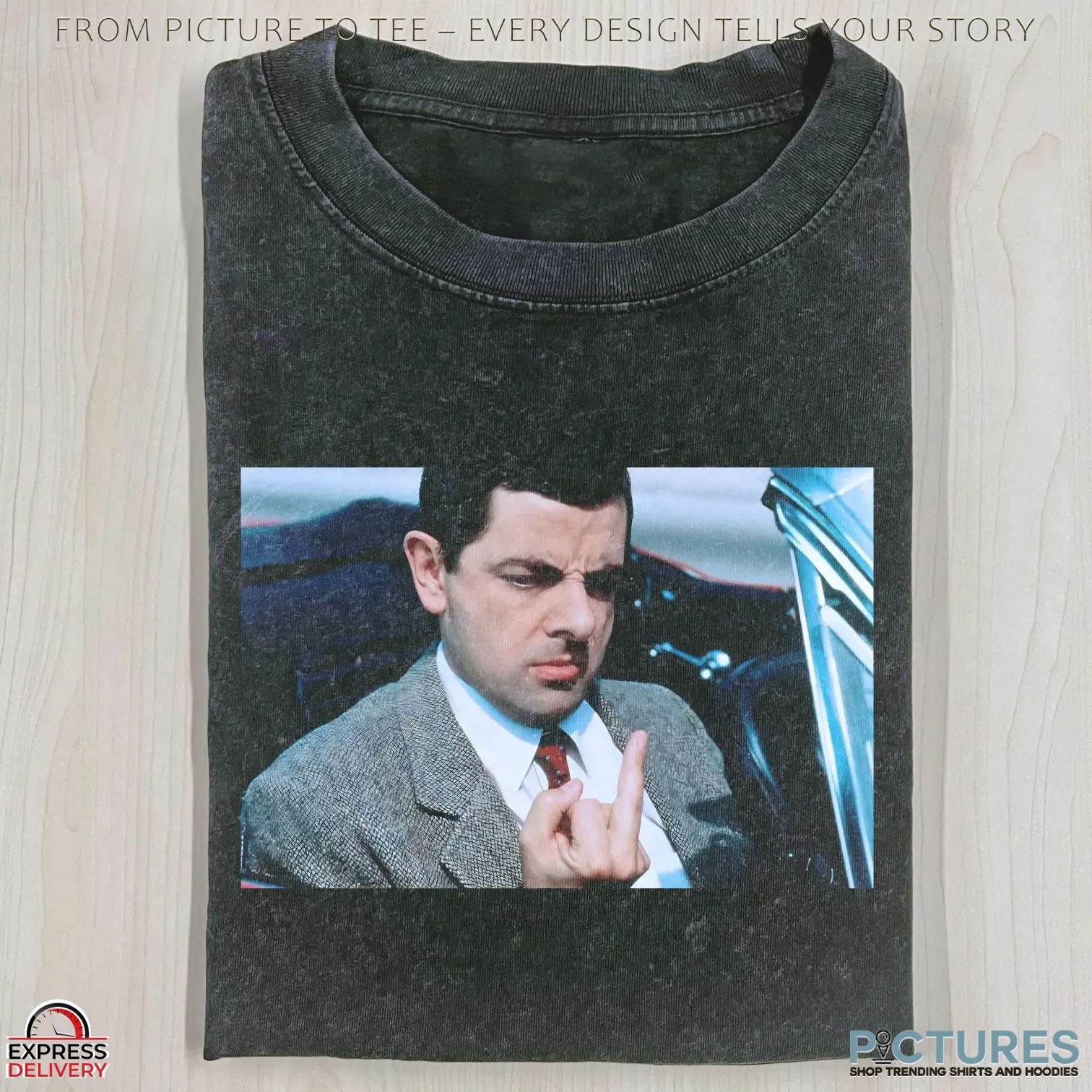 Mr Bean Middle Finger Meme T Shirt