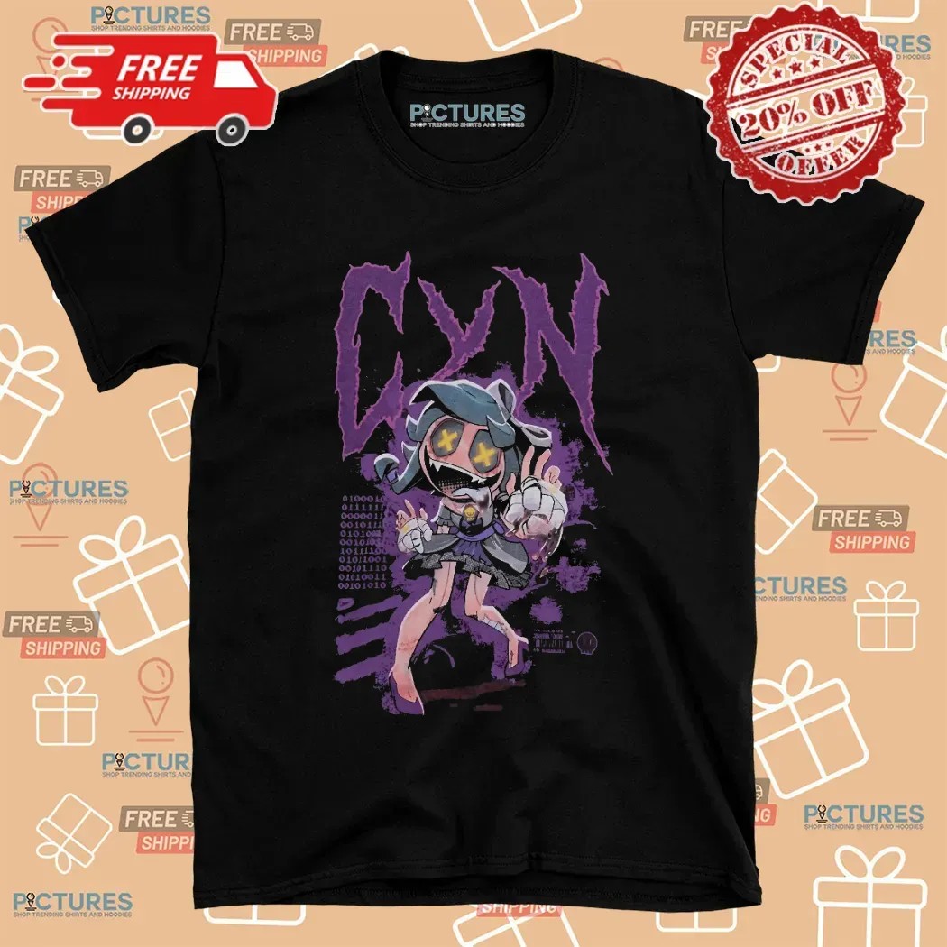 Murder Drones Cyn Pixelated Graphics T Shirt