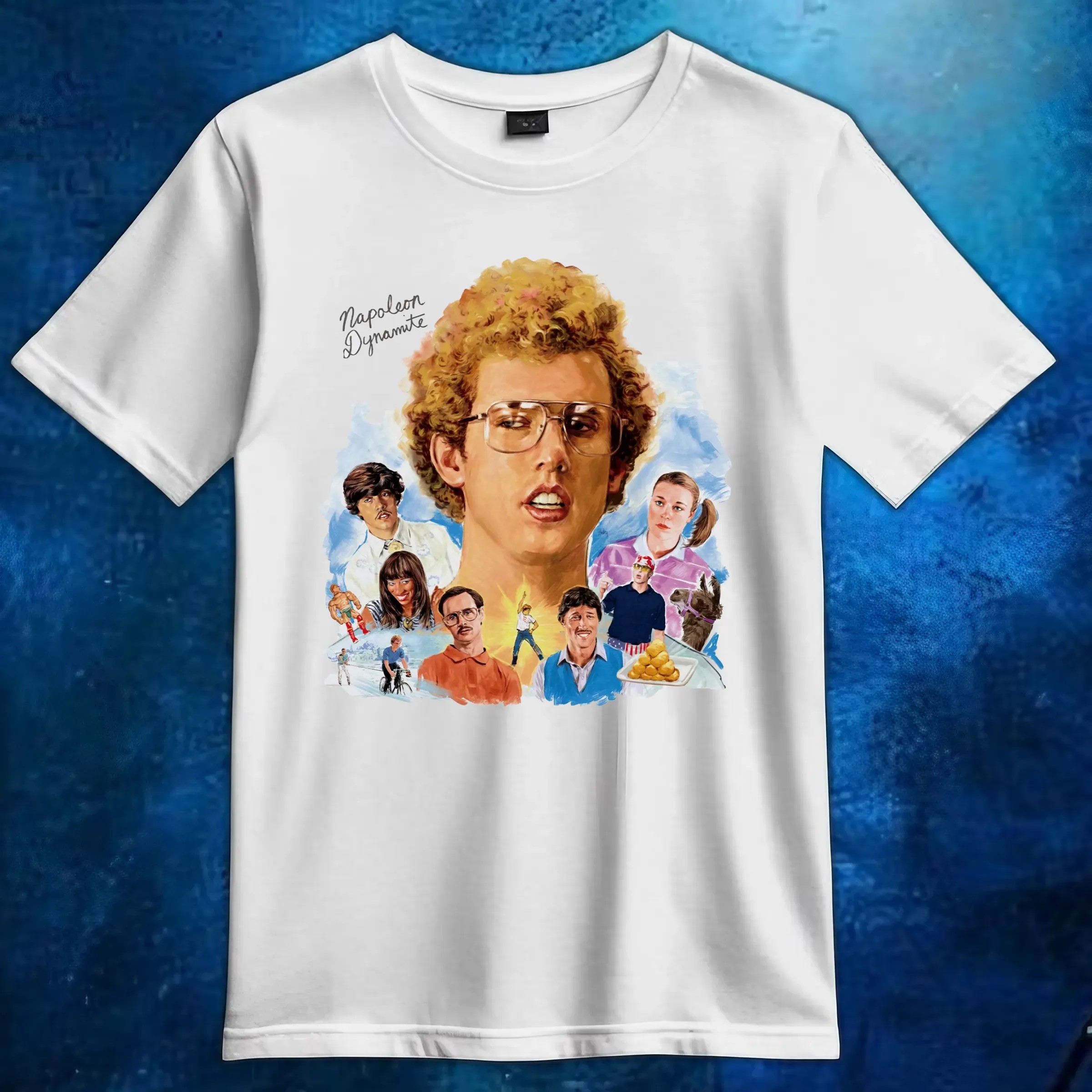 Napoleon Dynamite Mural Iconic Characters Graphic T Shirt