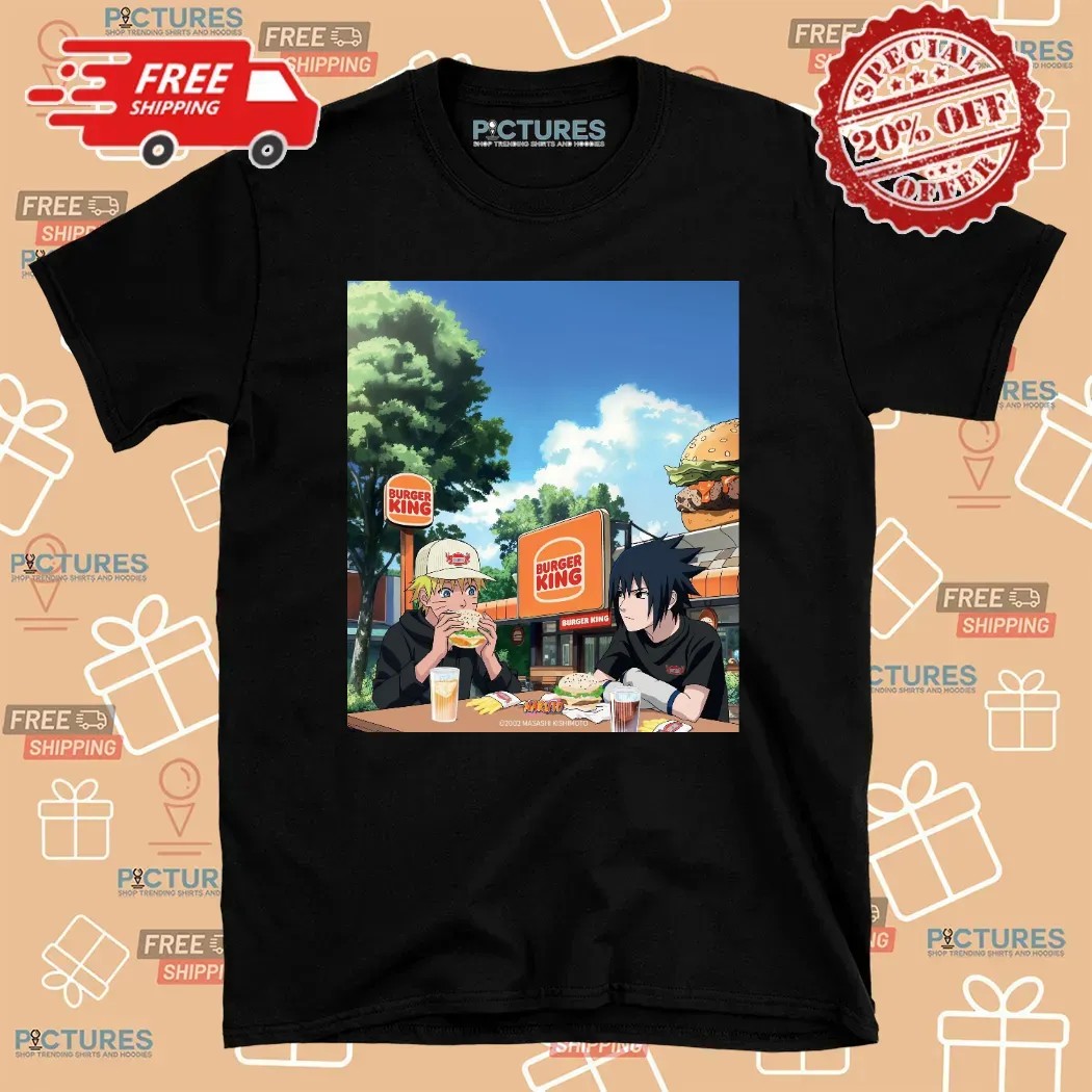 Naruto At Burger King Buger Mashup T Shirt