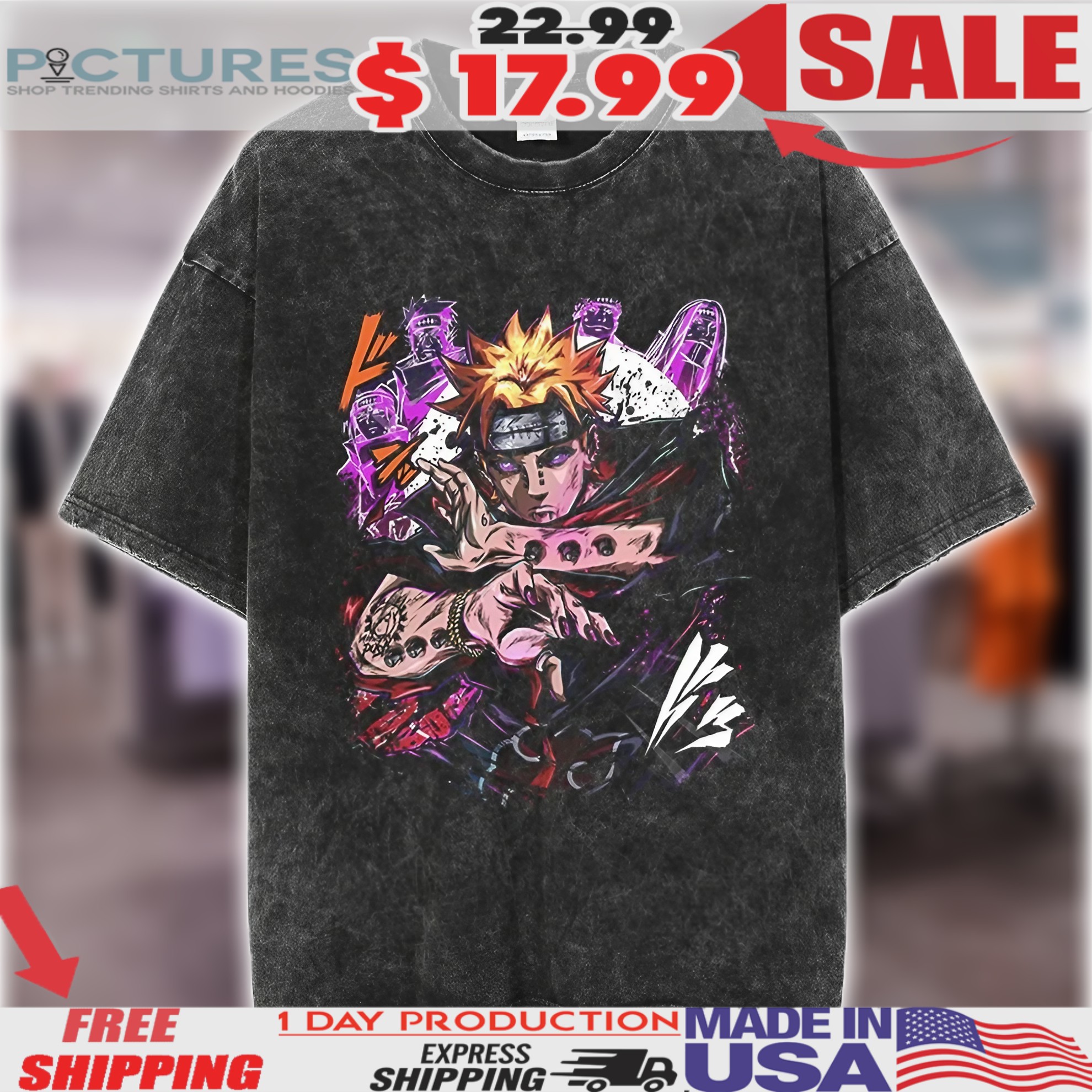 Naruto Pain Pose Anime Shirt