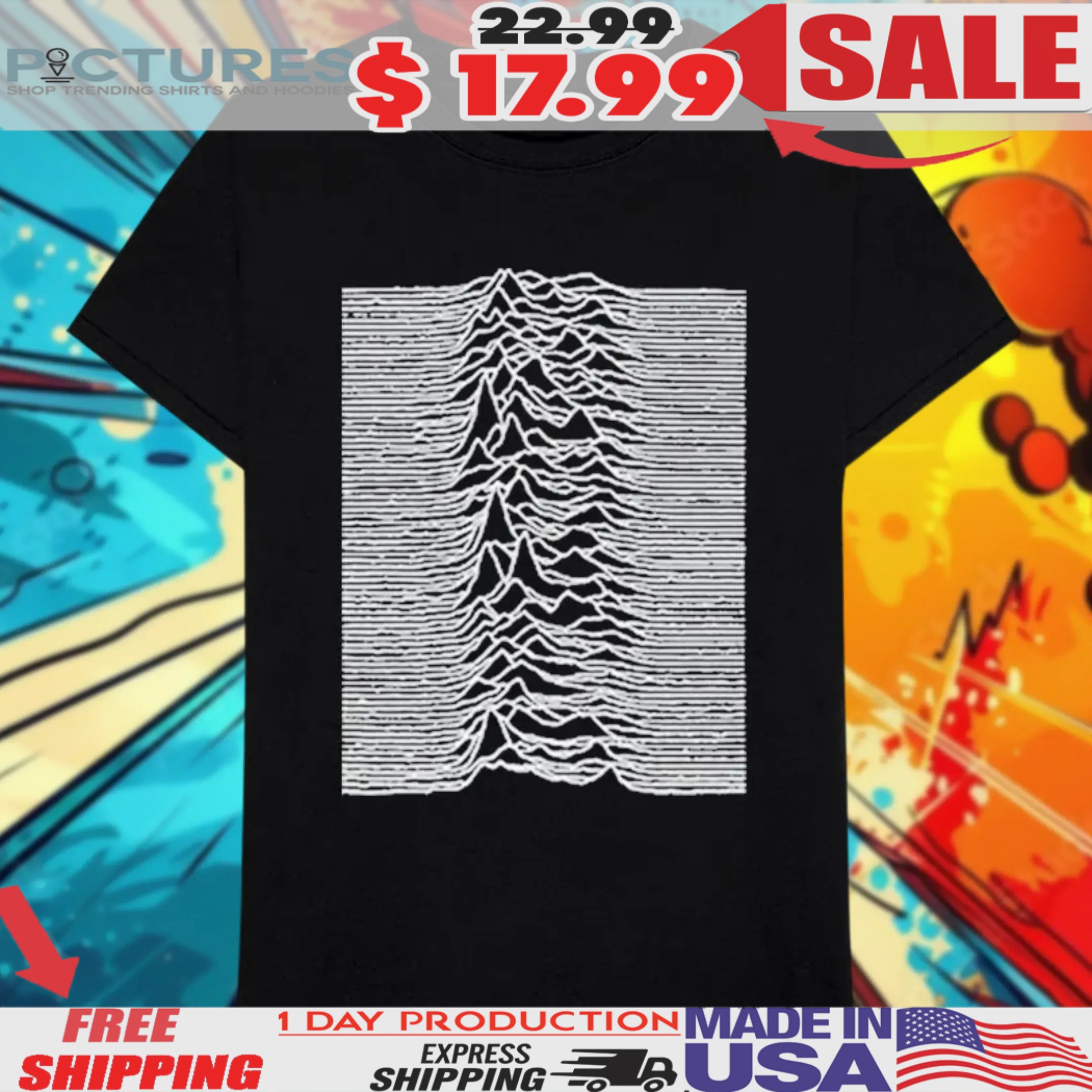 New Order Joy Division Unknown Pleasures Shirt