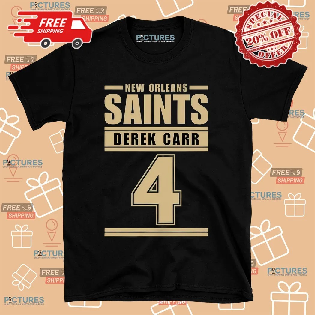 New Orleans Saints Derek Carr 4 Football Players Shirt 7 New Orleans Saints Derek Carr 4 Football Players Shirt
