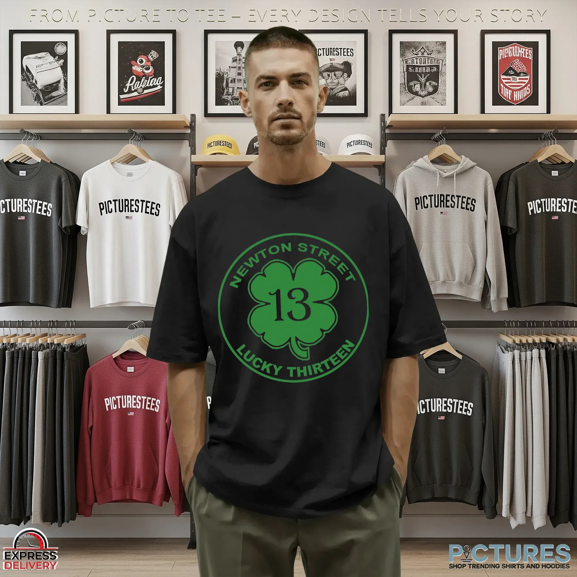 Newton Street Lucky Thirteen 13 T Shirt