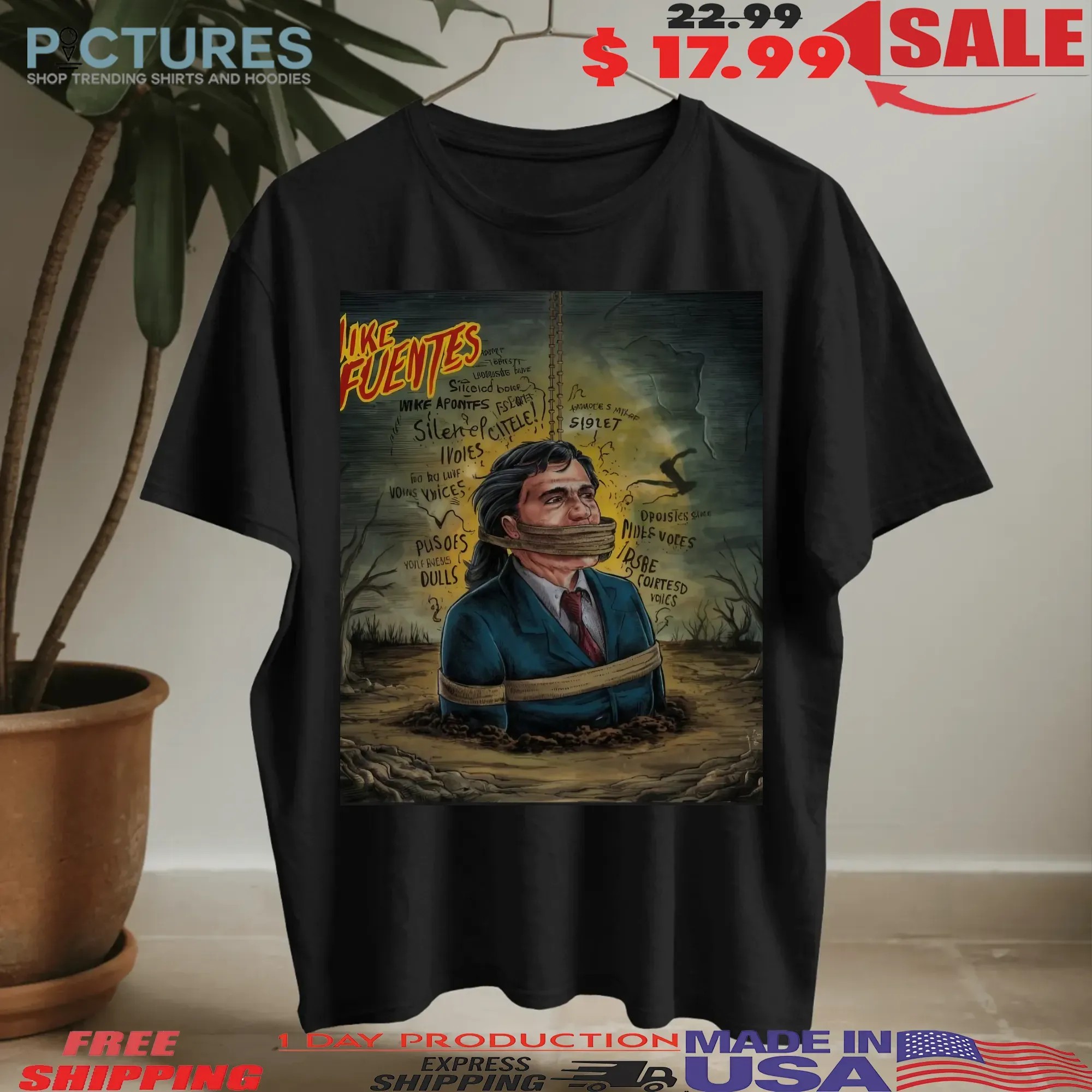 Nick fuentes Silenced Voices Dark Art T Shirt