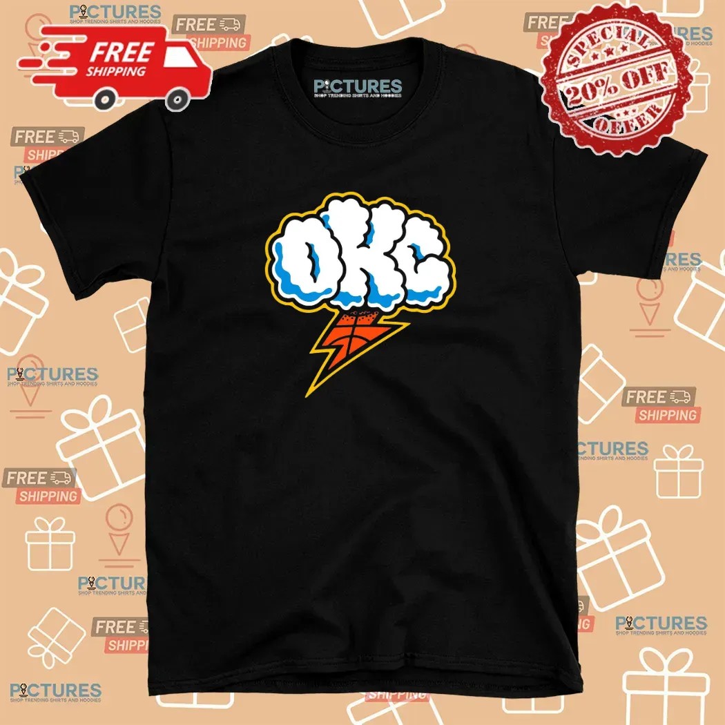 Okc Cloudy And Lightning Oklahoma City Thunder T Shirt