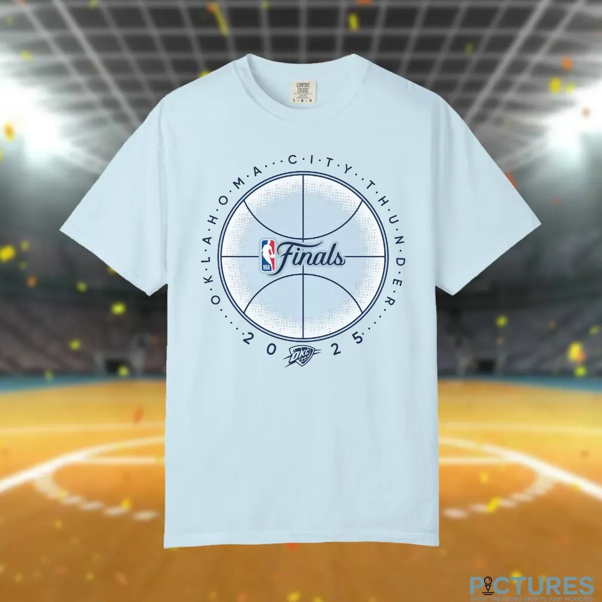 Okc Thunder 2025 NBA Finals Basketball Outline T Shirt