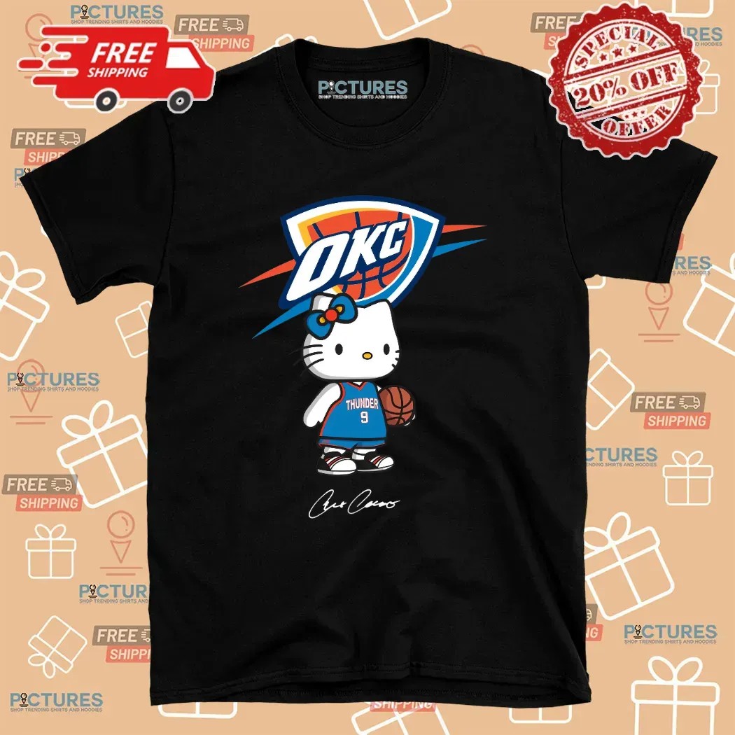 Oklahoma City Thunder Caruso Hello Kitty Signature T Shirt 8 Oklahoma City Thunder Caruso Hello Kitty Signature T Shirt
