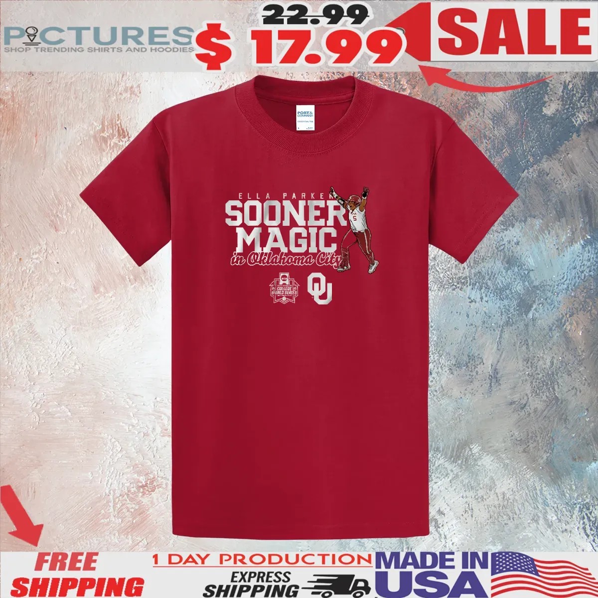 Oklahoma Softball Ella Parker Sooner Magic in Oklahoma City T Shirt 4 Oklahoma Softball Ella Parker Sooner Magic in Oklahoma City T Shirt