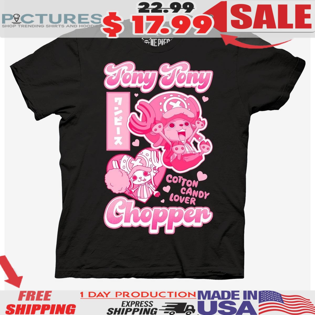 One Piece Tony Tony Chopper Cotton Candy Lover Shirt 1 One Piece Tony Tony Chopper Cotton Candy Lover Shirt