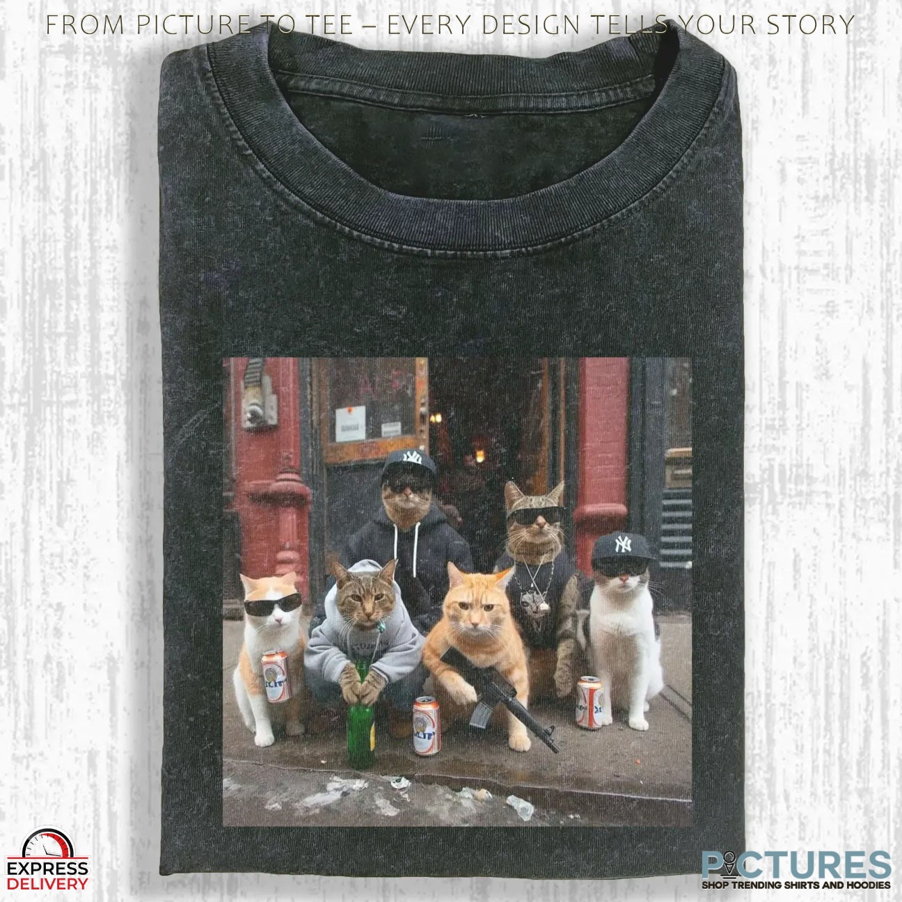 Outlaw Cat Team Slay Photo T Shirt