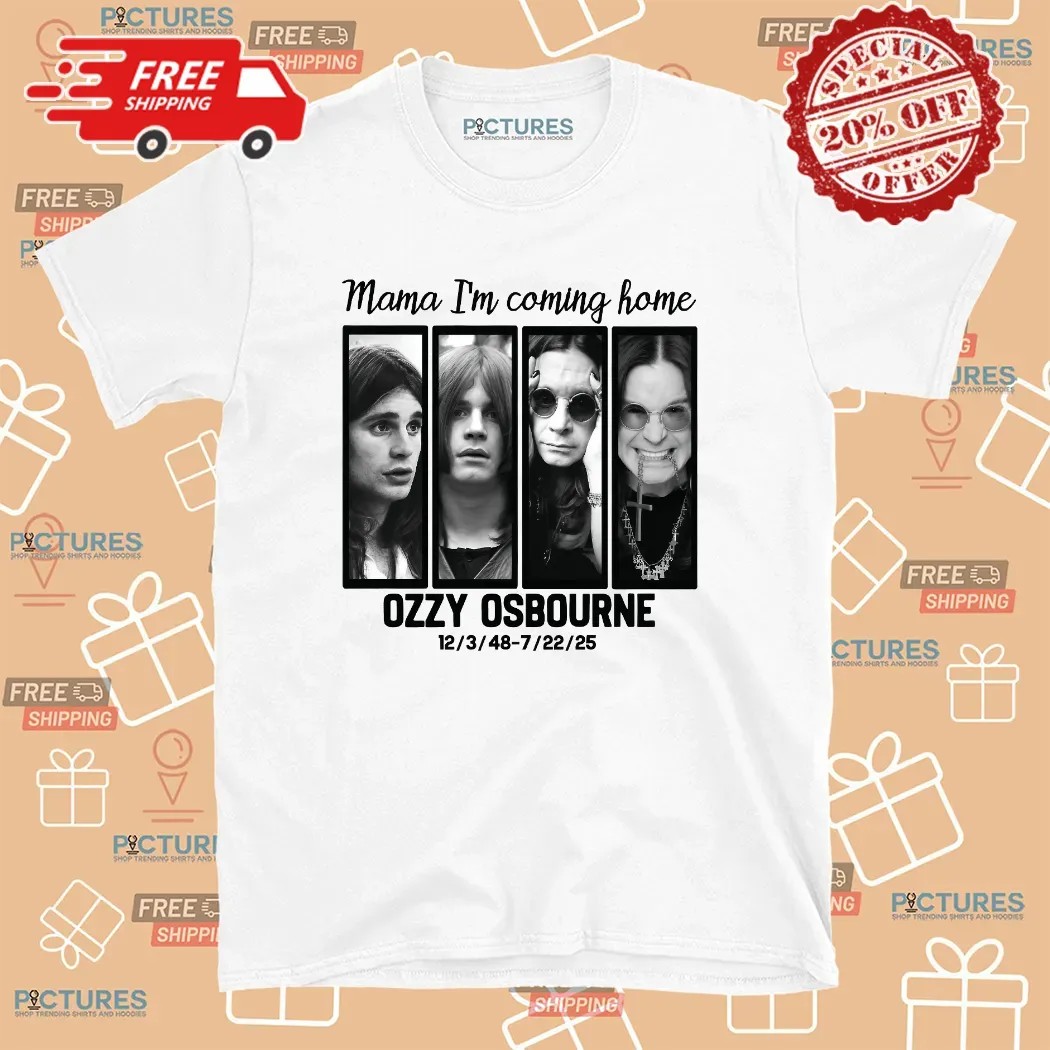 Ozzy Osbourne Mama I’m Coming Home Tribute Graphic Iconic Rock Legend Portraits T Shirt
