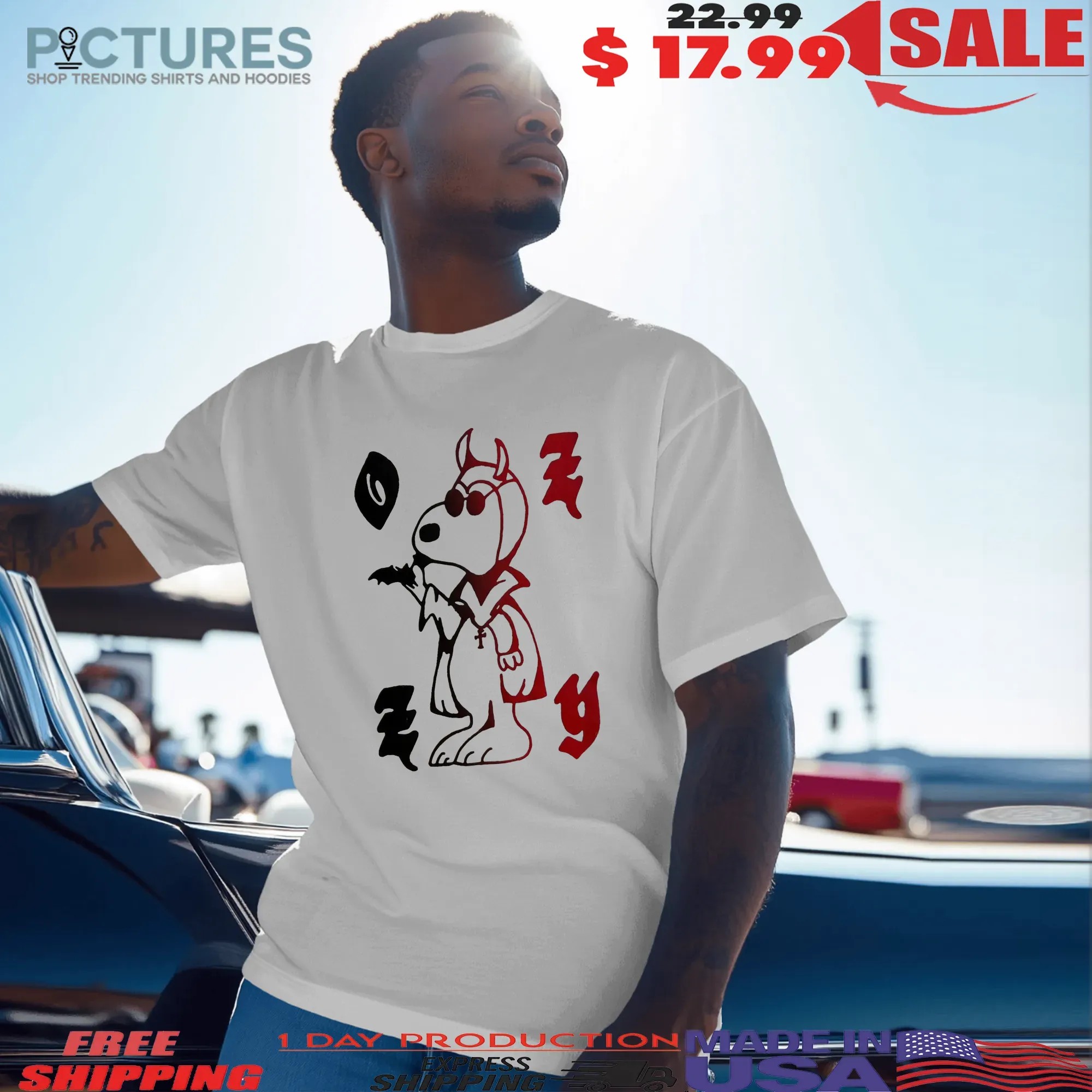 Ozzy Snoopy Gradient T Shirt